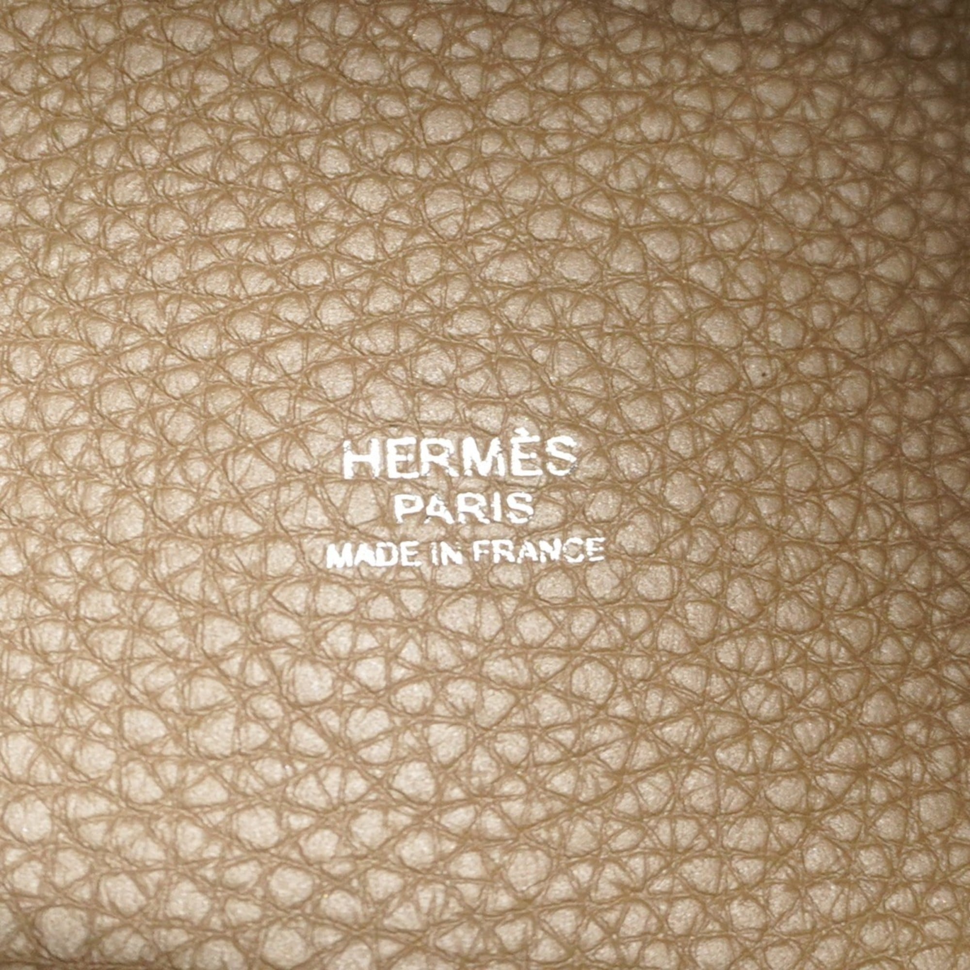 Hermes Etoupe Gray Taurillon Clemence Leather Handbag (Pre-Owned)