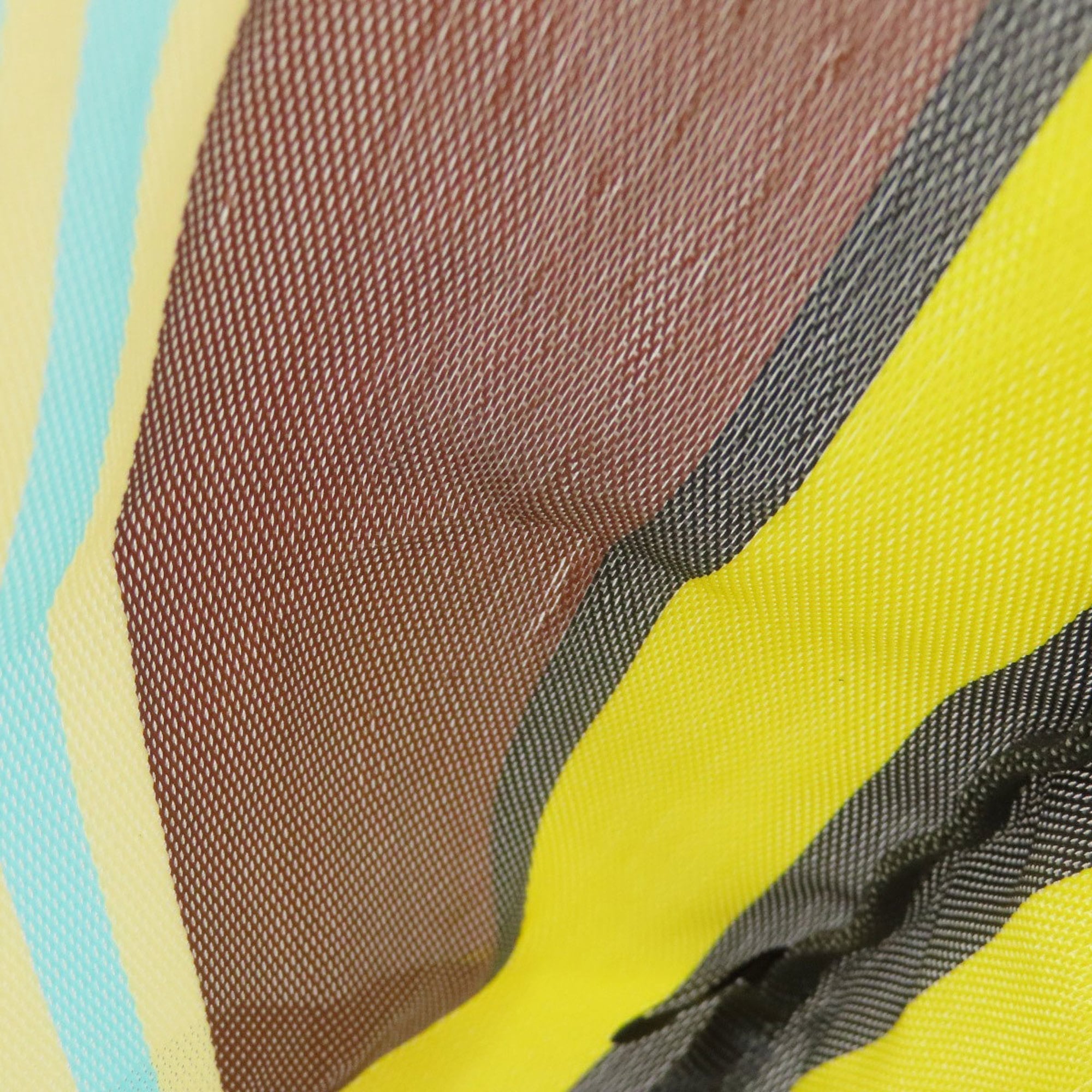 Marni Light Blue Red Color Yellow Nylon Handbag (Pre-Owned)