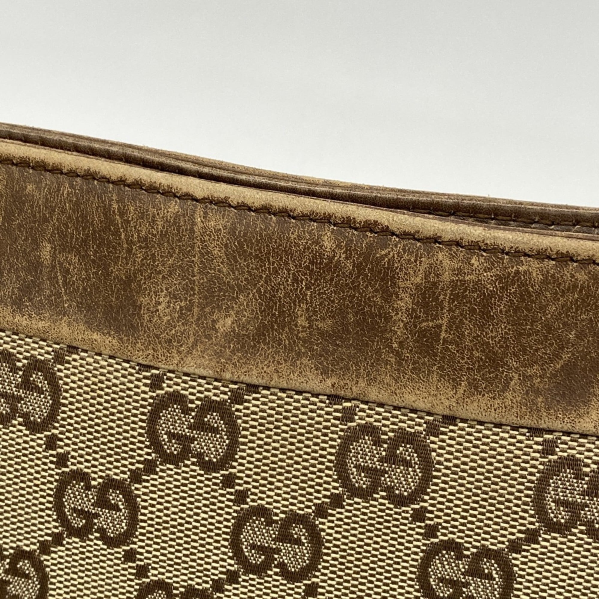 Gucci Brown Canvas Shoulder Bag (Pre-Owned)