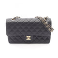 Chanel Black Grained Calfskin Shoulder Bag (Pre-Owned)