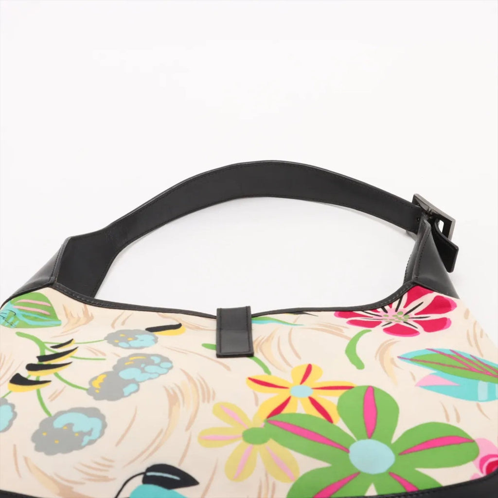 Gucci Multi-Color Leather Canvas Shoulder Bag (Pre-Owned)