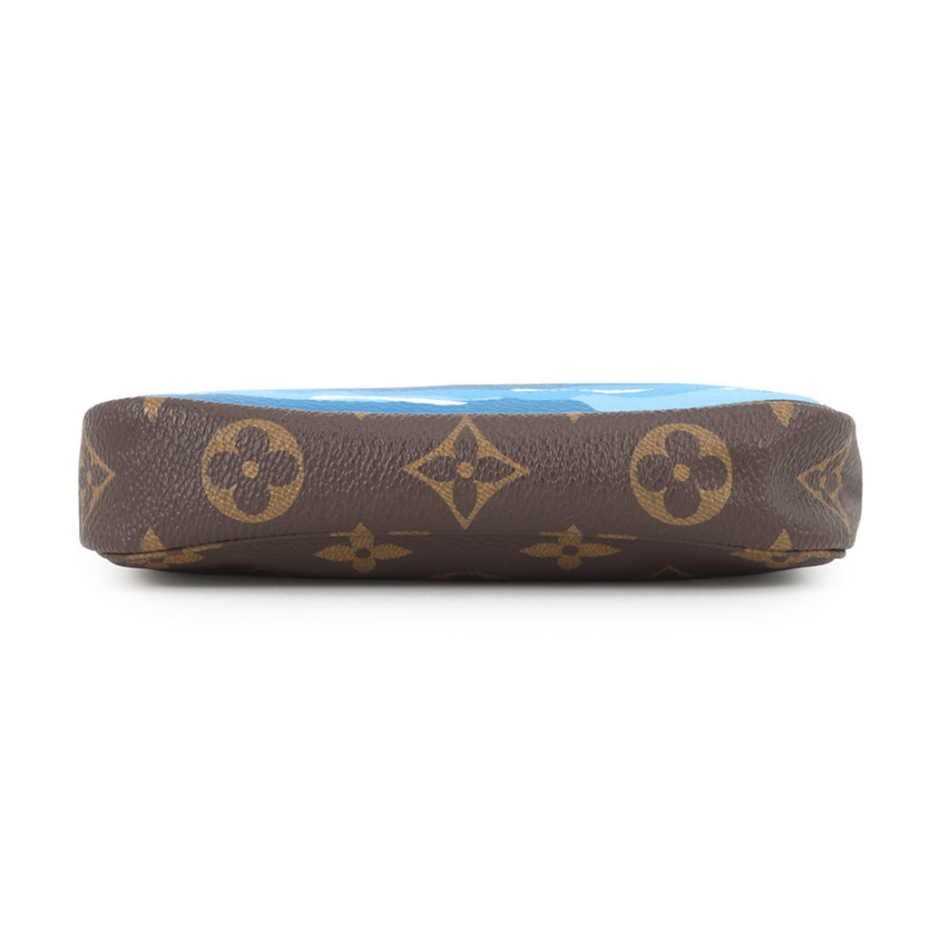 Louis Vuitton Monogram Blue Monogram Pochette Pouch (Pre-Owned)