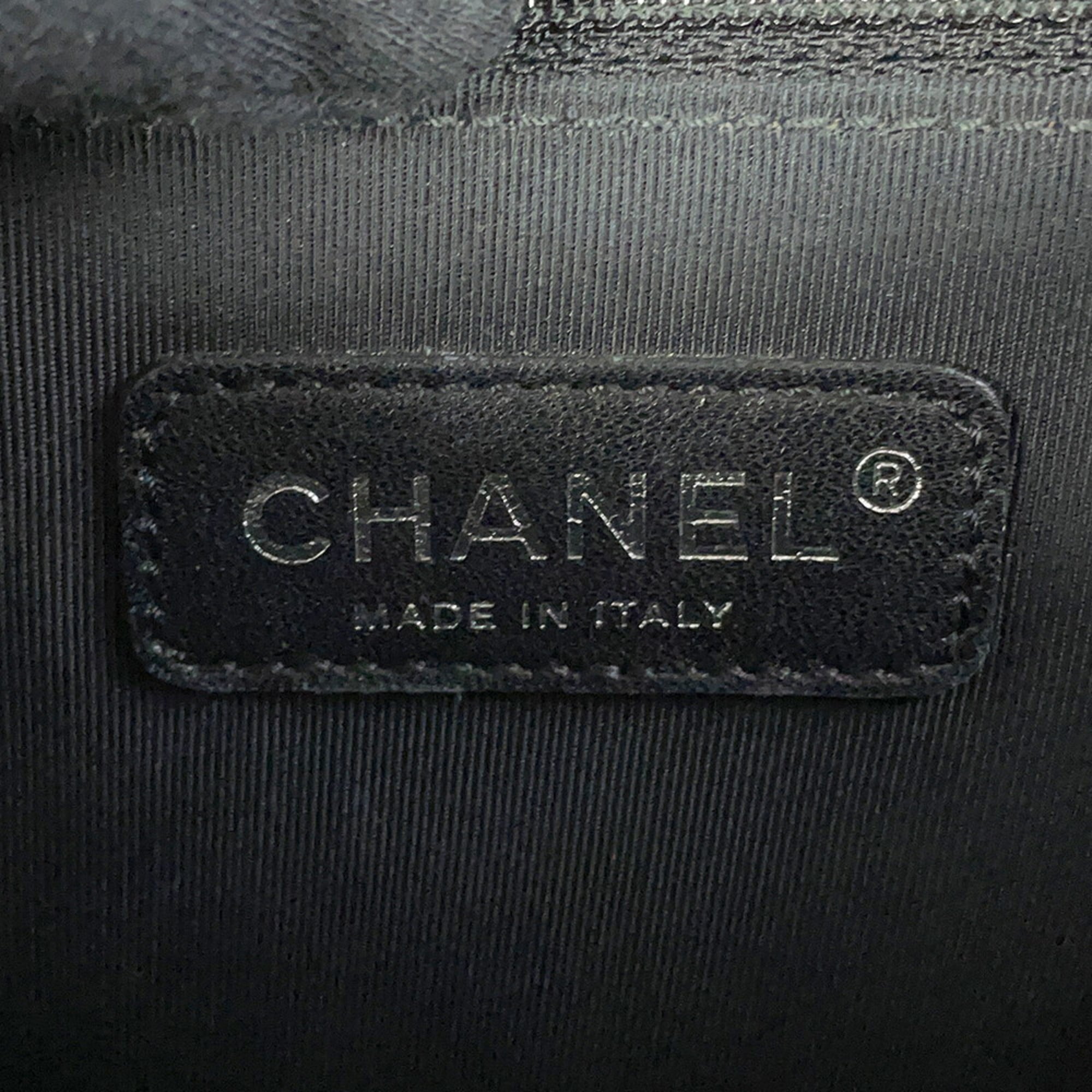 Chanel Boy Chanel Gray Beads Leather Shoulder Bag (Pre-Owned)