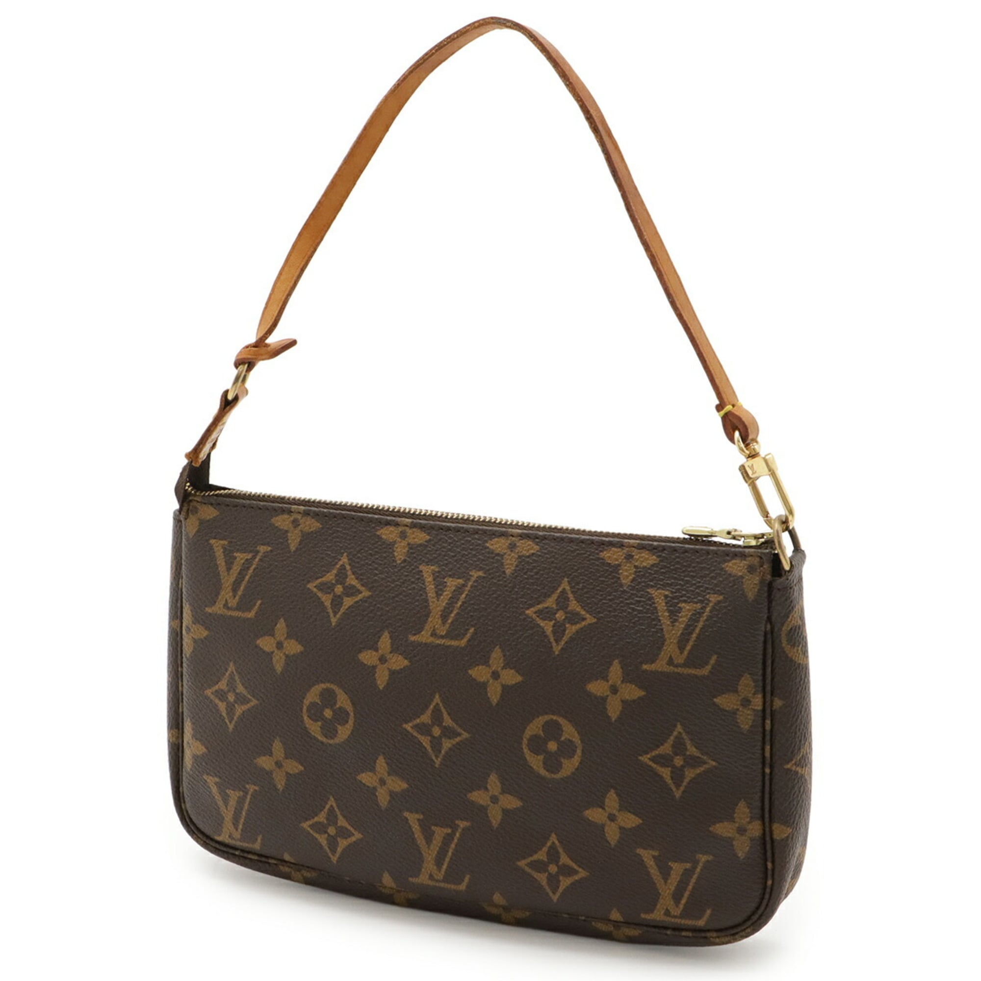 Louis Vuitton Brown Pvc Handbag Pochette Pouch (Pre-Owned)