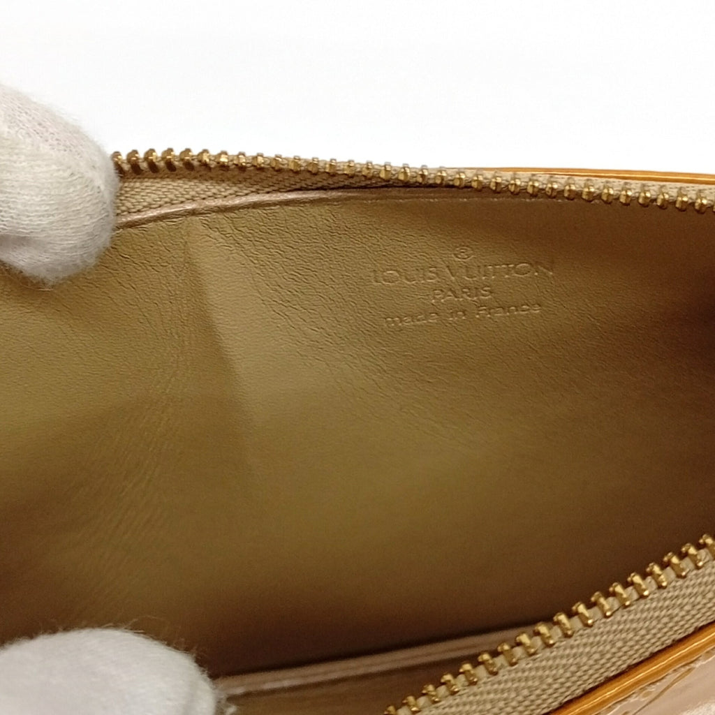 Louis Vuitton Beige Yellow Monogram Vernis Handbag Pouch (Pre-Owned)