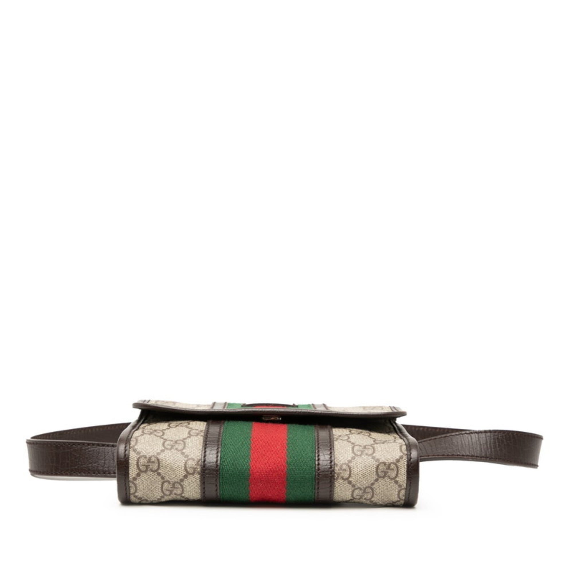 Gucci Beige Brown Pvc Leather Fanny Pack (Pre-Owned)
