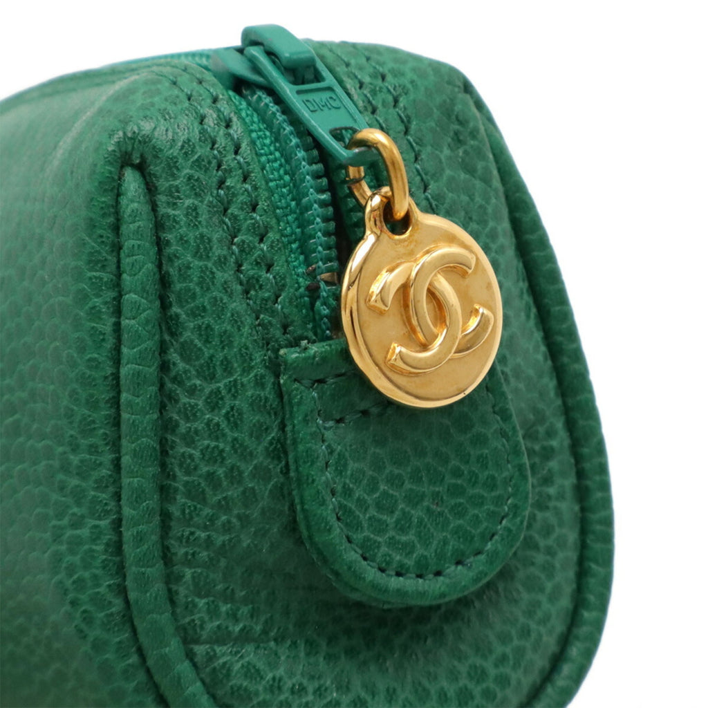 Chanel Green Grained Calfskin Pouch (Pre-Owned)
