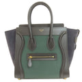 Celine Black Green Leather Handbag (Pre-Owned)