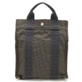 Hermes Her Line Gray Canvas Backpack (Pre-Owned)