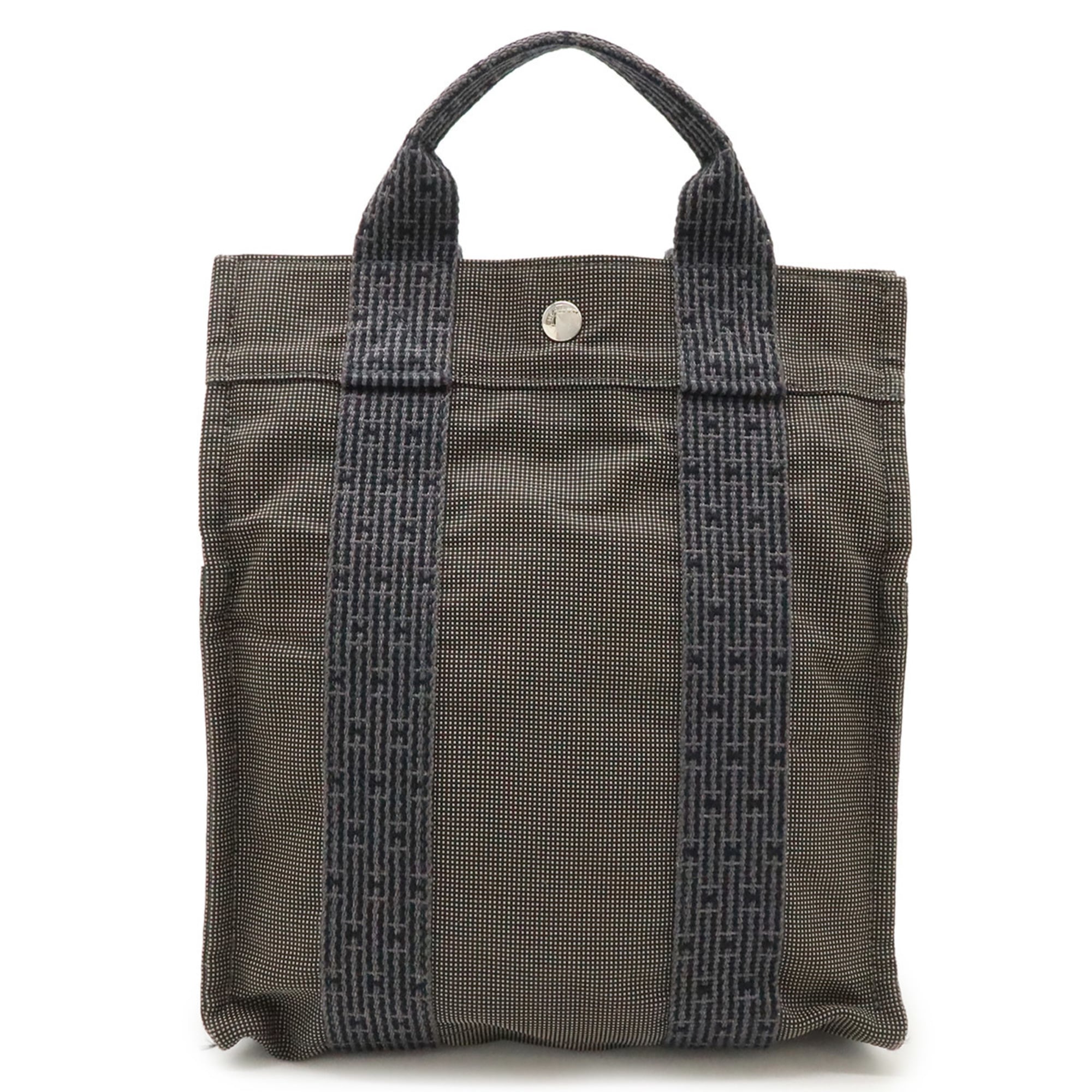 Hermes Her Line Gray Canvas Backpack (Pre-Owned)
