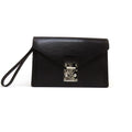 Louis Vuitton Noir Leather Clutch Bag Pochette (Pre-Owned)