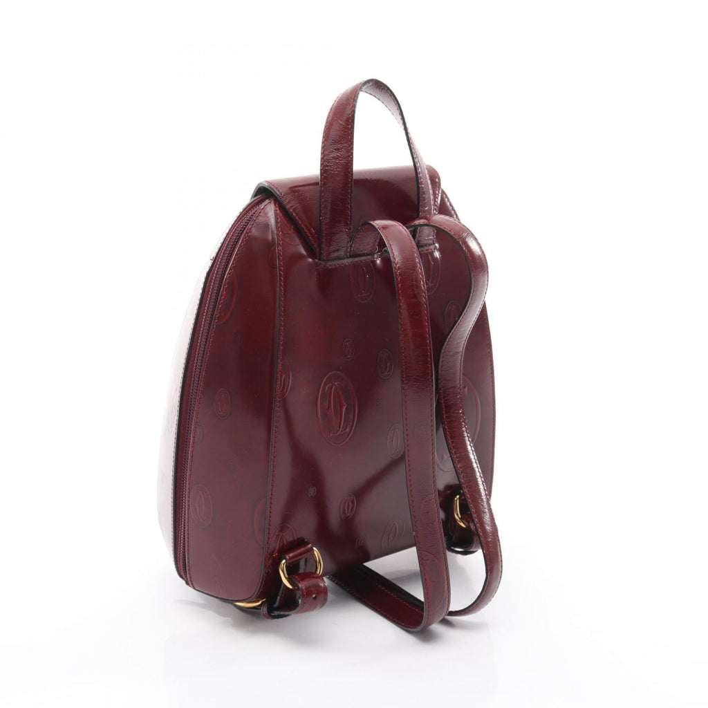 Cartier Bordeaux Leather Backpack (Pre-Owned)