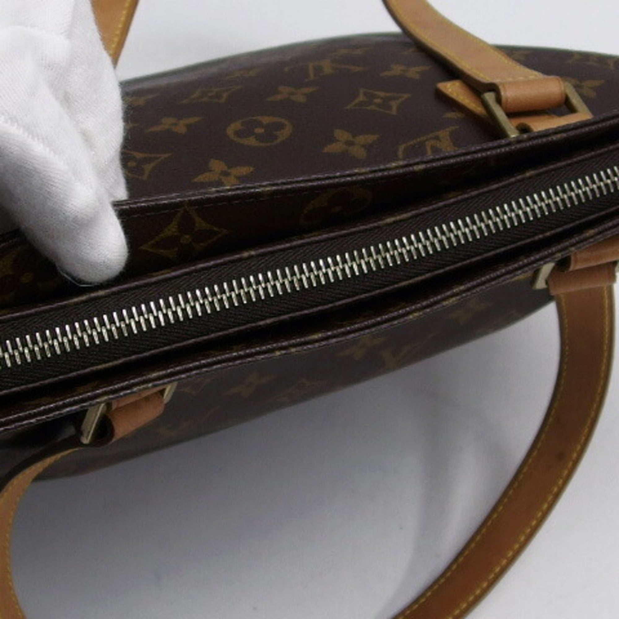 Louis Vuitton Brown Monogram Canvas Handbag Shoulder Bag Tote Bag (Pre-Owned)