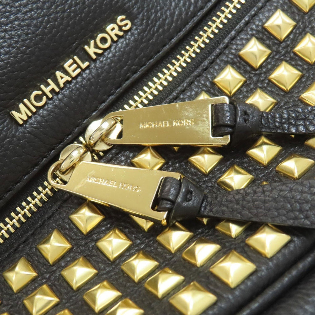 Michael Kors Black Leather Backpack (Pre-Owned)