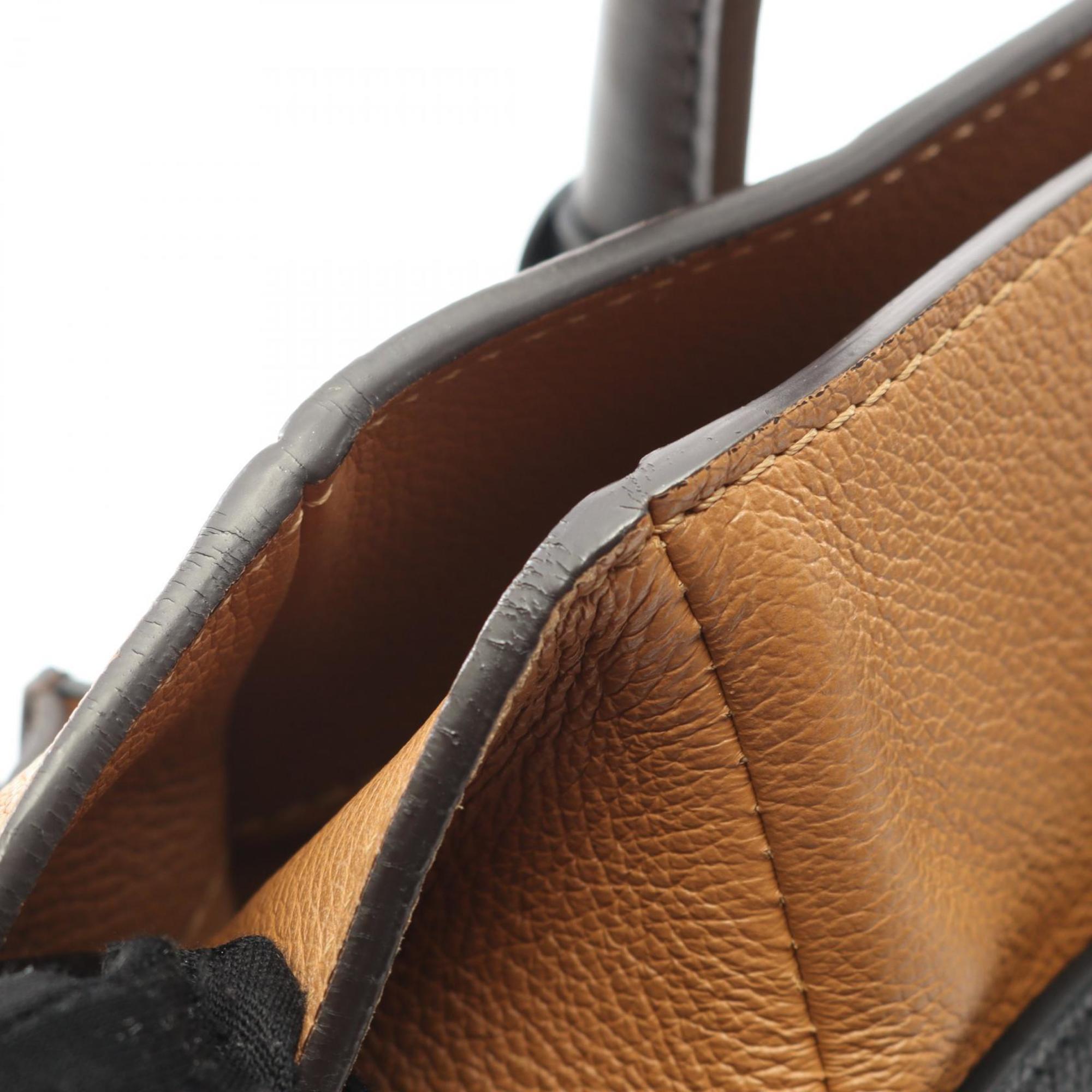 Louis Vuitton Black Brown Monogram Monogram Leather Handbag (Pre-Owned)