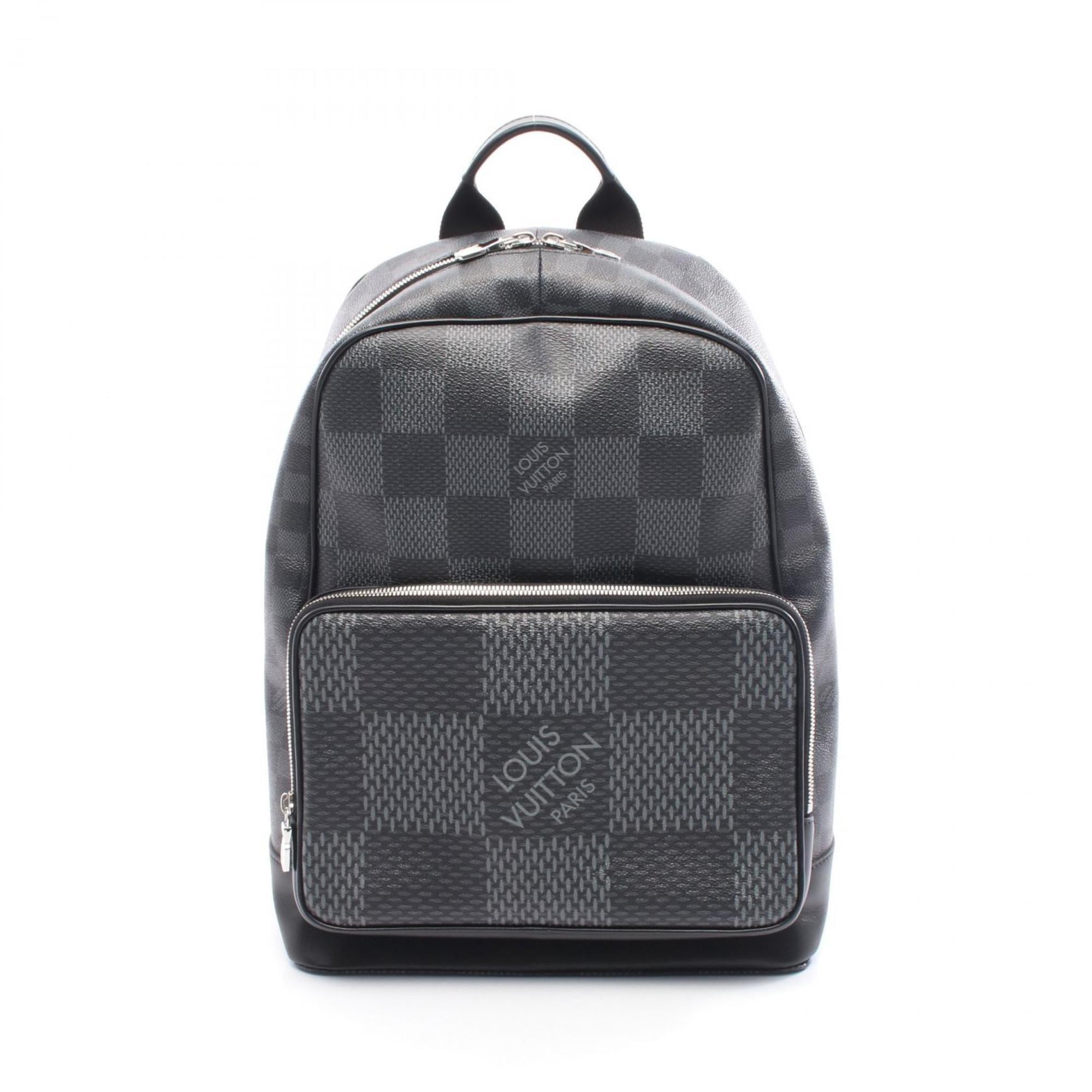 Louis Vuitton Black Damier Graphite Gray Coated Canvas Leather Backpack (Pre-Owned)