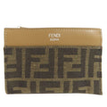 Fendi Brown Canvas Coin Purse/Coin Case (Pre-Owned)
