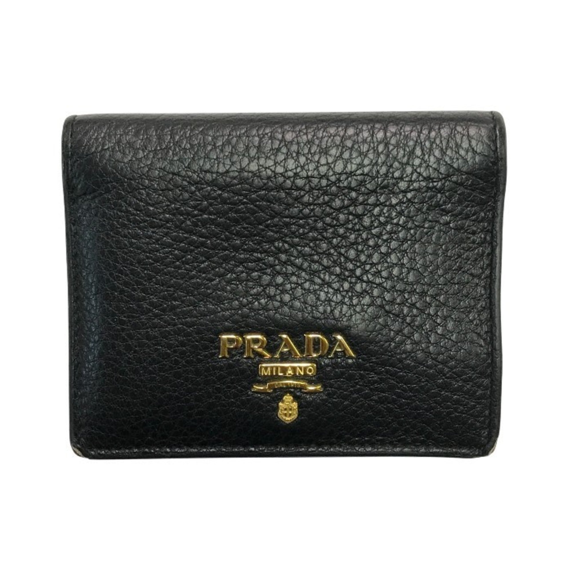 Prada Black Leather Wallet (Bi-Fold) (Pre-Owned)