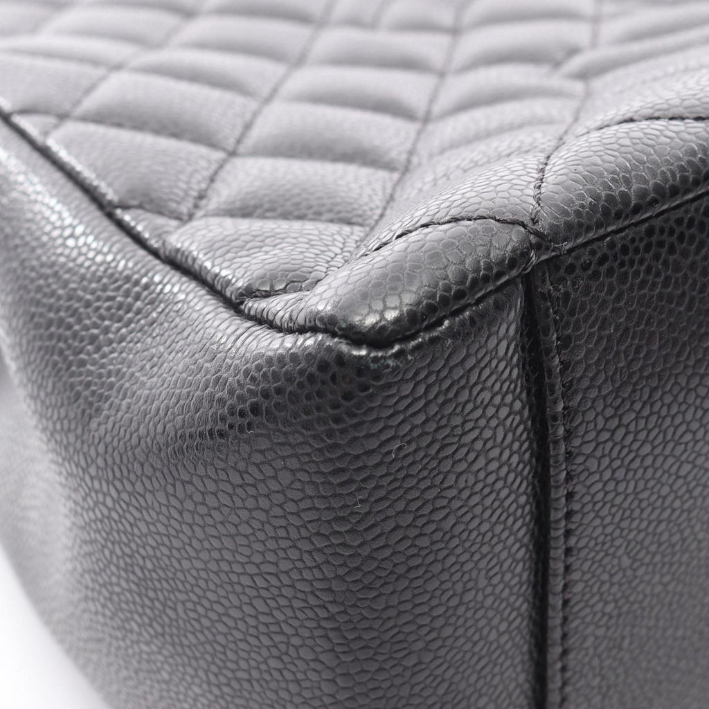 Chanel Black Grained Calfskin Tote Bag (Pre-Owned)
