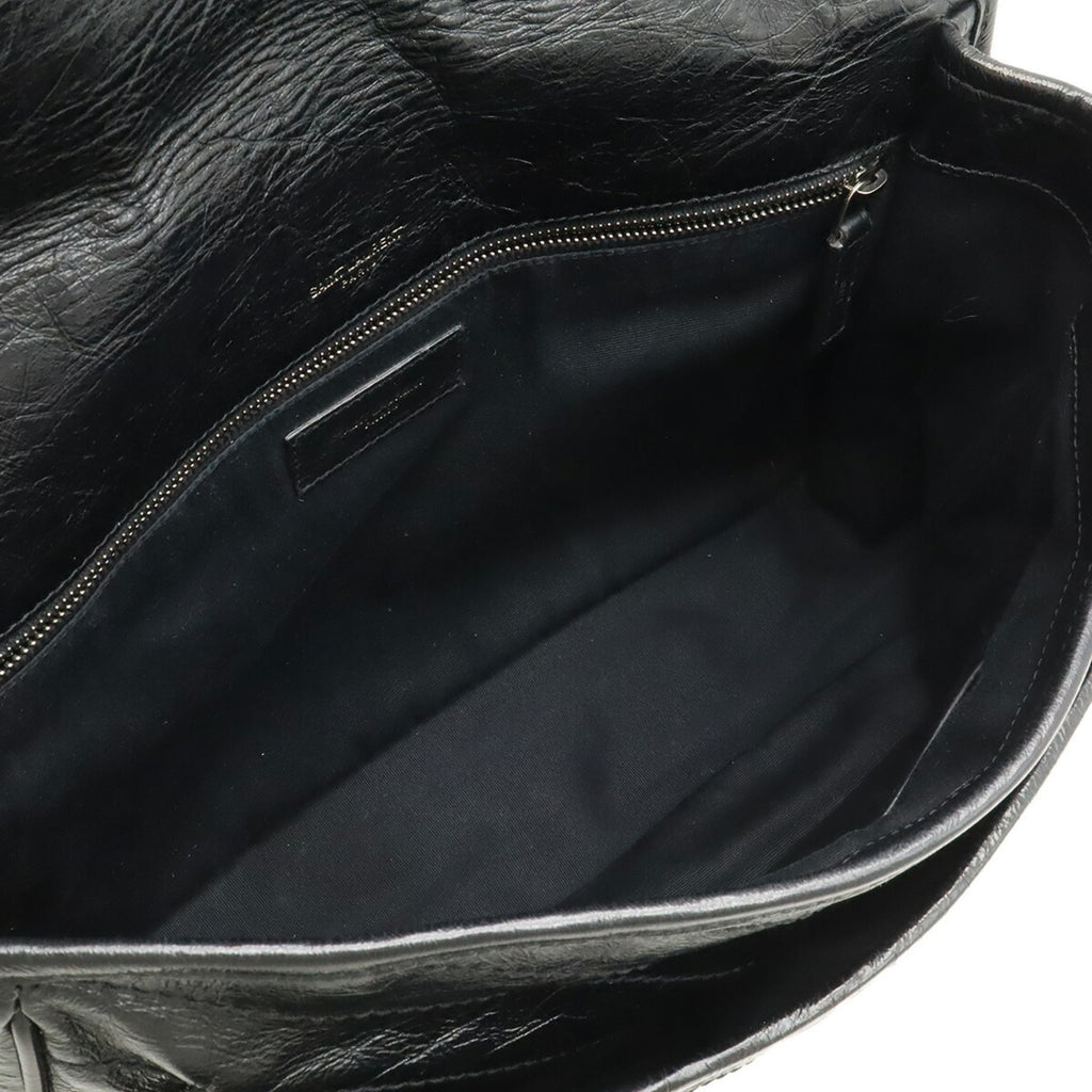 Yves Saint Laurent Black Leather Shoulder Bag (Pre-Owned)