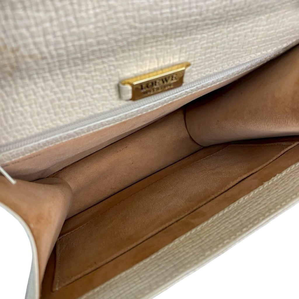 Loewe Beige Leather Handbag Shoulder Bag (Pre-Owned)