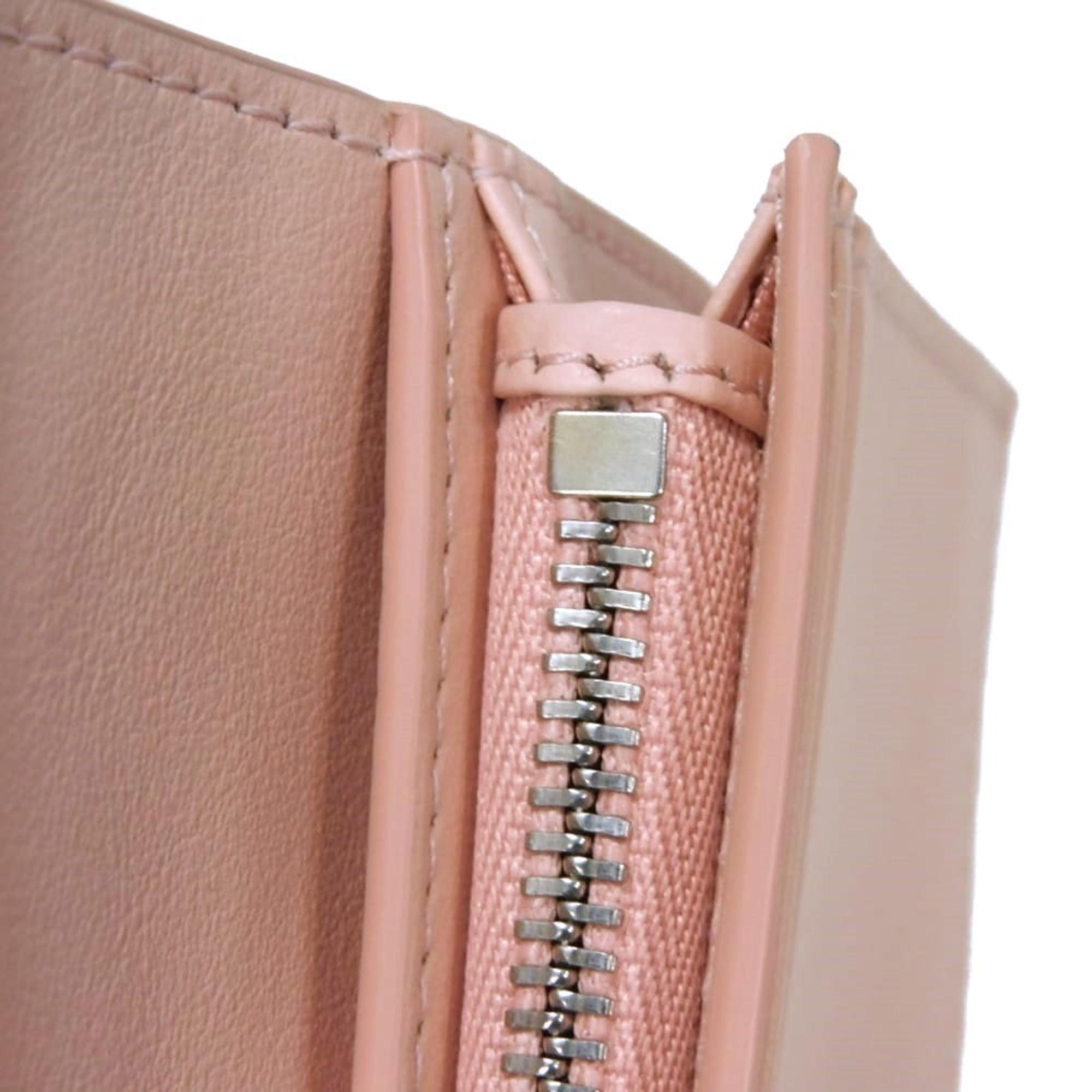 Salvatore Ferragamo Gancini Pink Leather Wallet (Bi-Fold) (Pre-Owned)