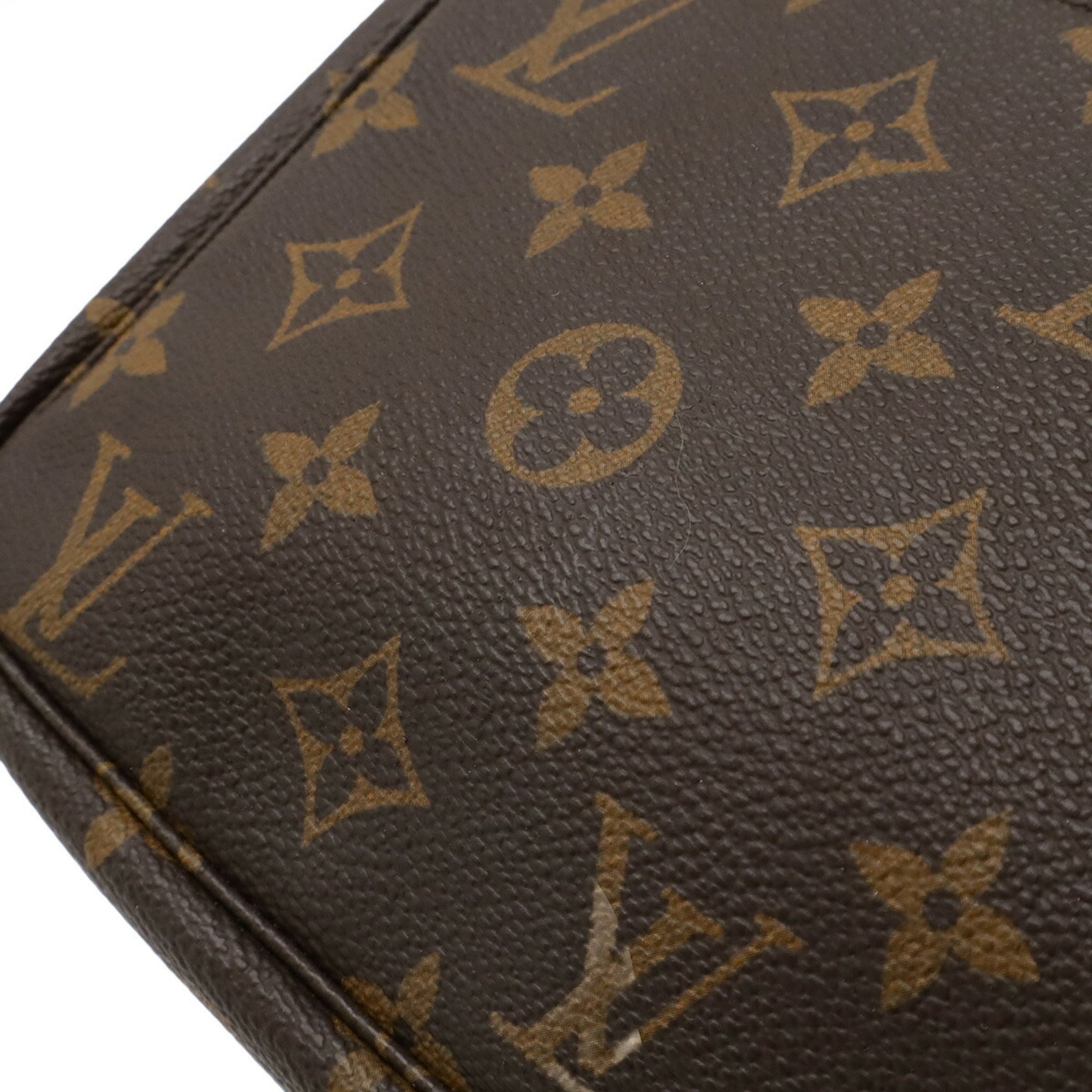 Louis Vuitton Brown Pvc Handbag Pochette Pouch (Pre-Owned)