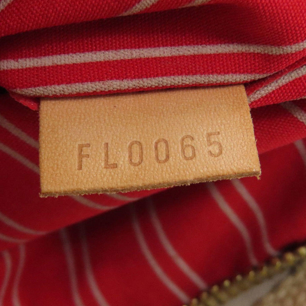 Louis Vuitton Beige Red Color Canvas Handbag (Pre-Owned)
