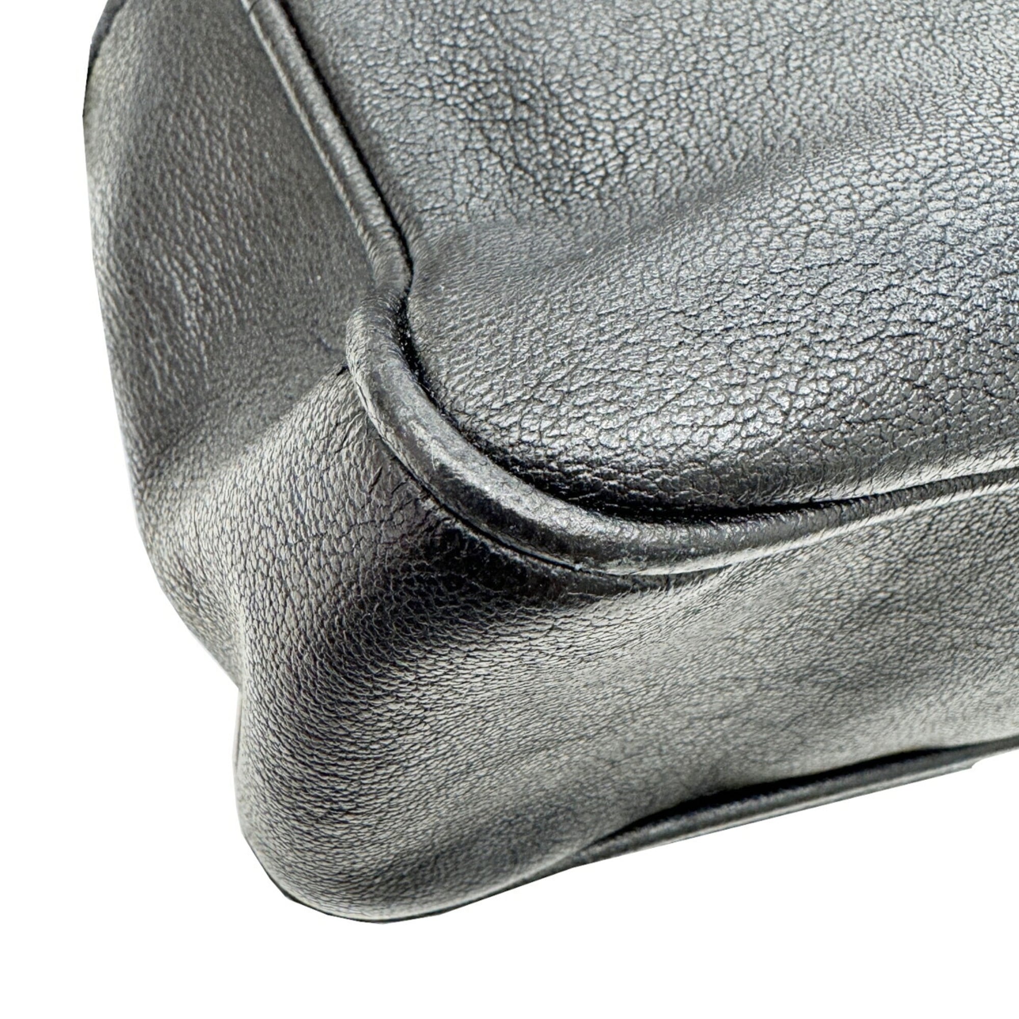 Saint Laurent Black Leather Shoulder Bag (Pre-Owned)