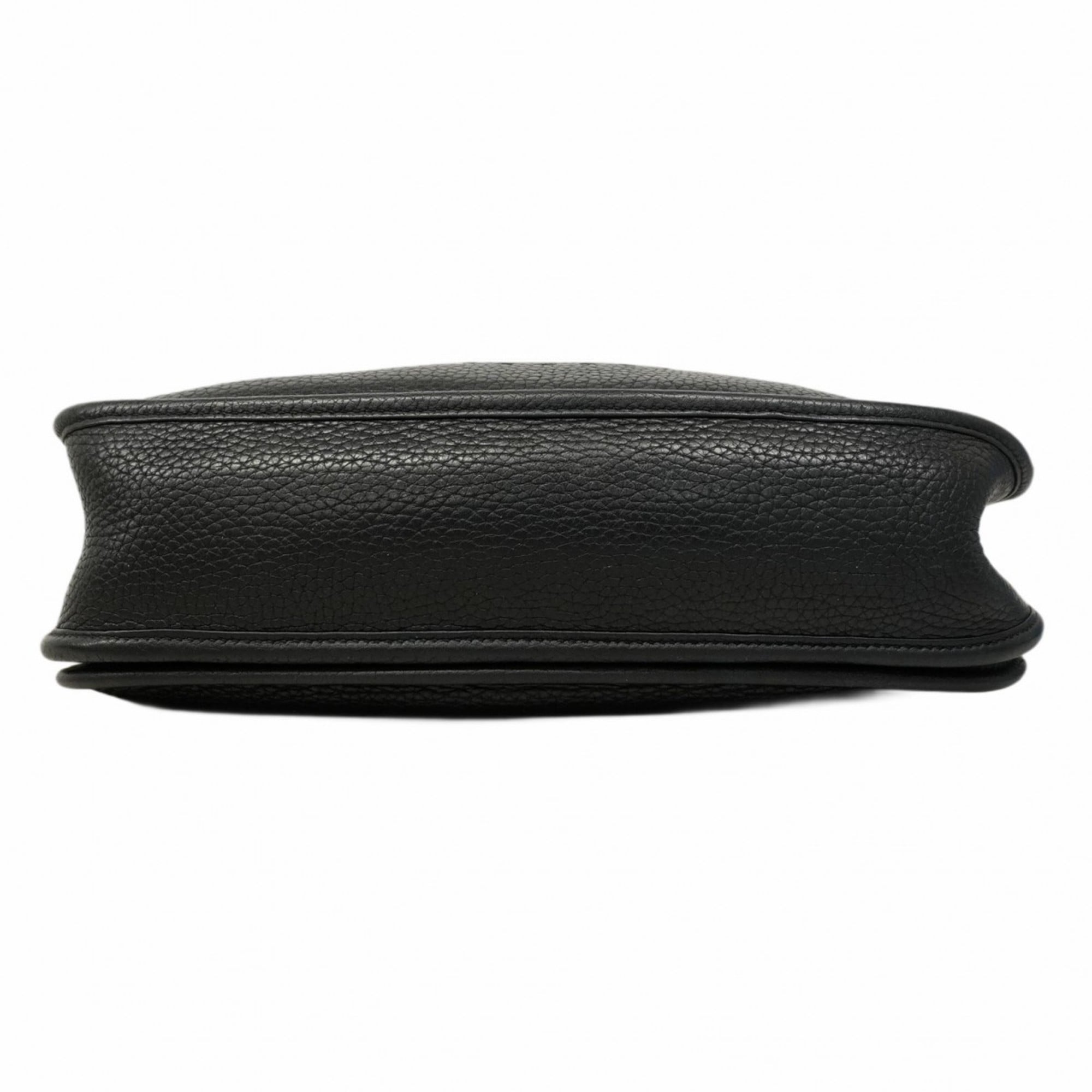 Hermes Black Taurillon Clemence Leather Shoulder Bag (Pre-Owned)