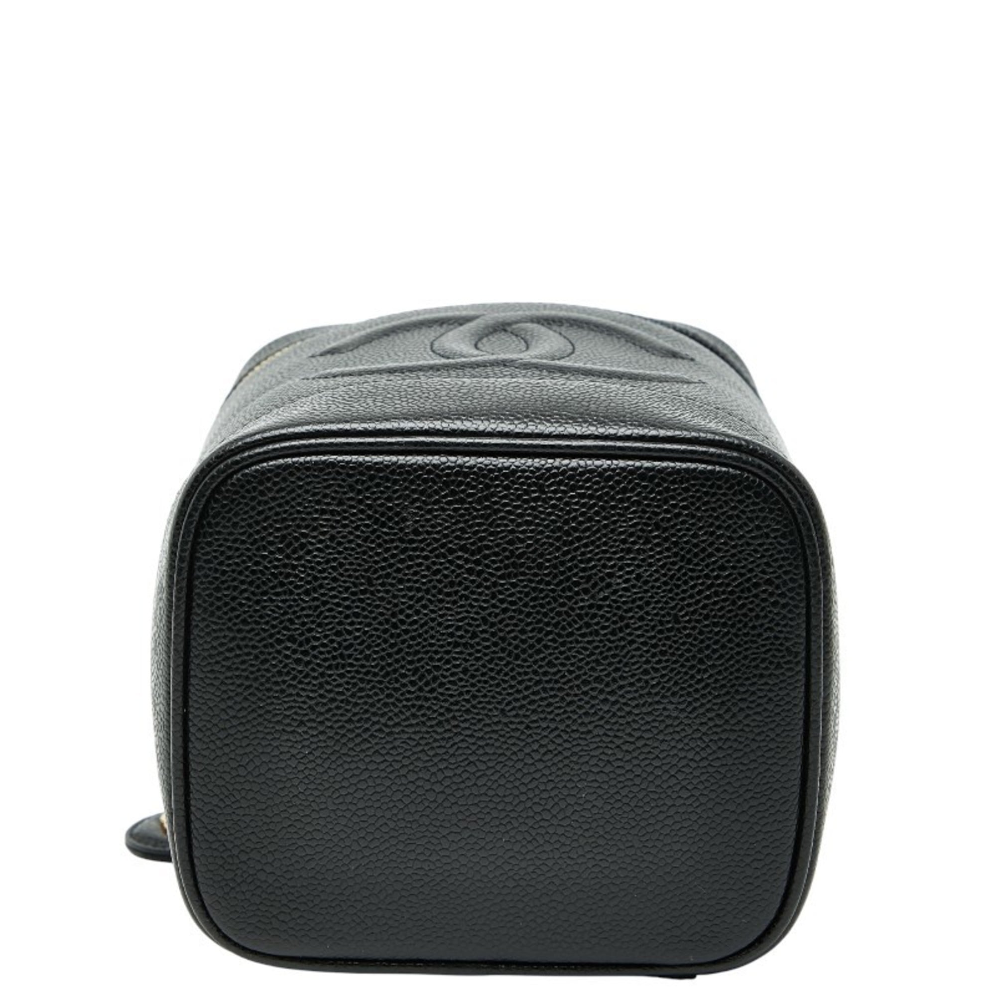 Chanel Black Grained Calfskin Vanity Bag (Pre-Owned)