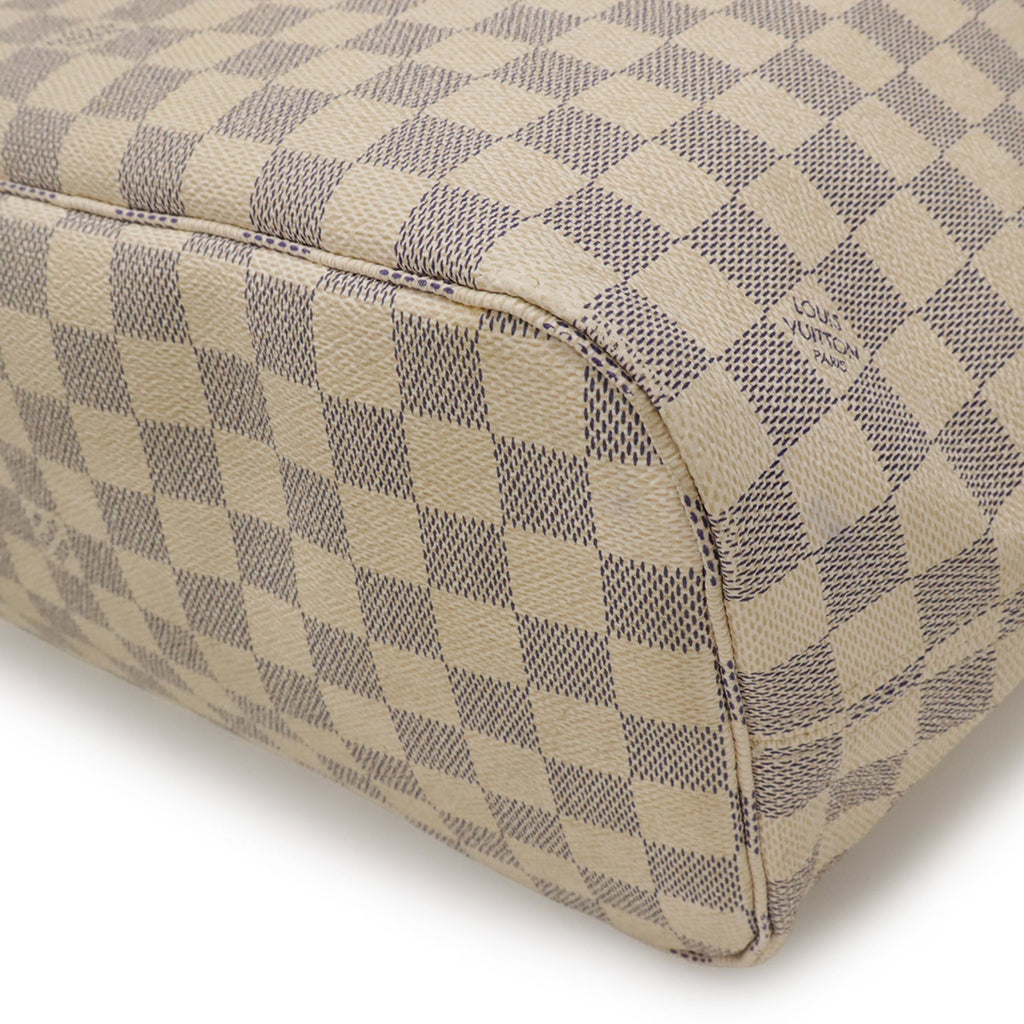 Louis Vuitton Ivory Damier Azur Shoulder Bag Tote Bag (Pre-Owned)