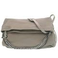 Jimmy Choo Gray Leather Shoulder Bag (Pre-Owned)