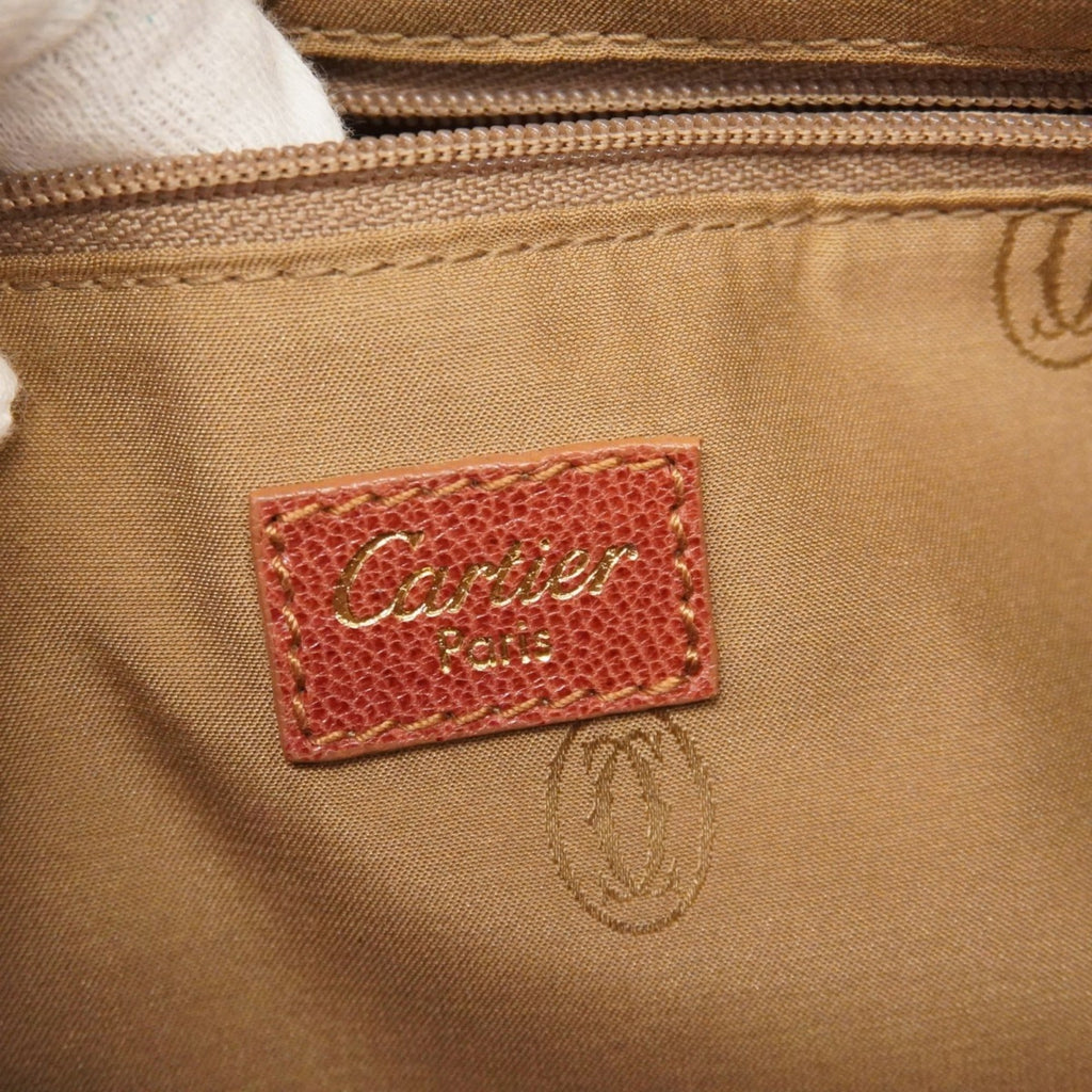 Cartier Brown Leather Handbag (Pre-Owned)
