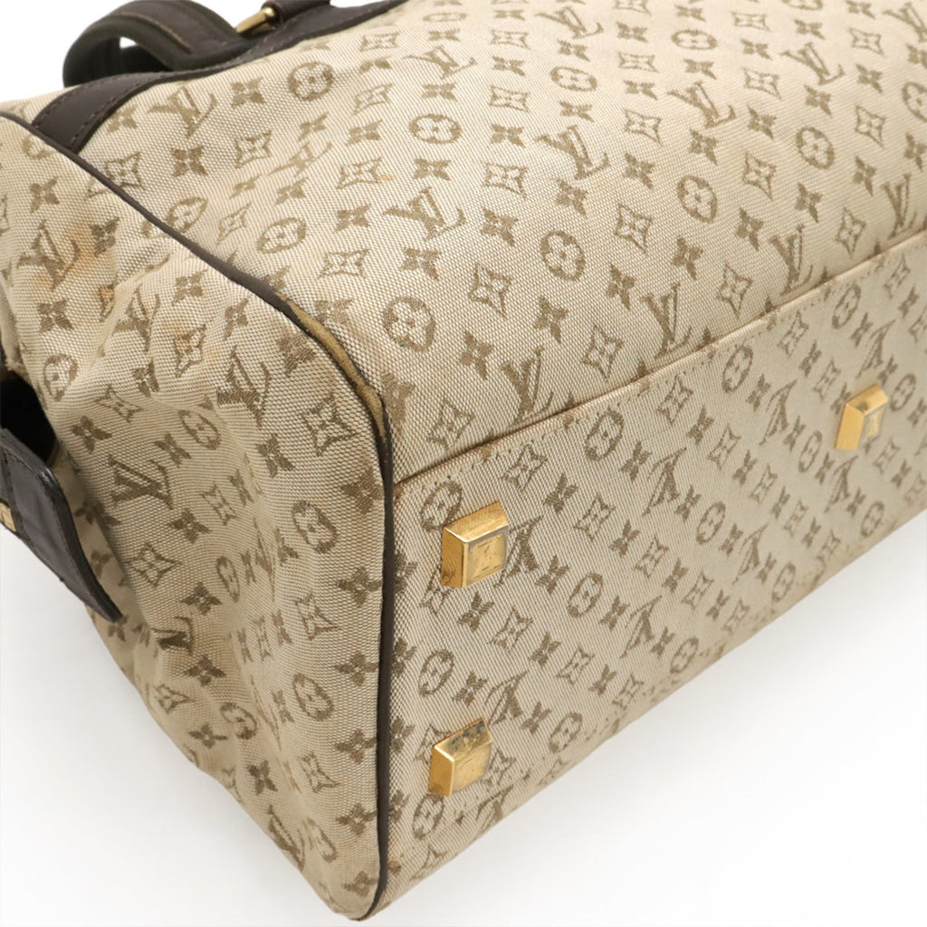 Louis Vuitton Monogram Mini Khaki Canvas Leather Handbag (Pre-Owned)