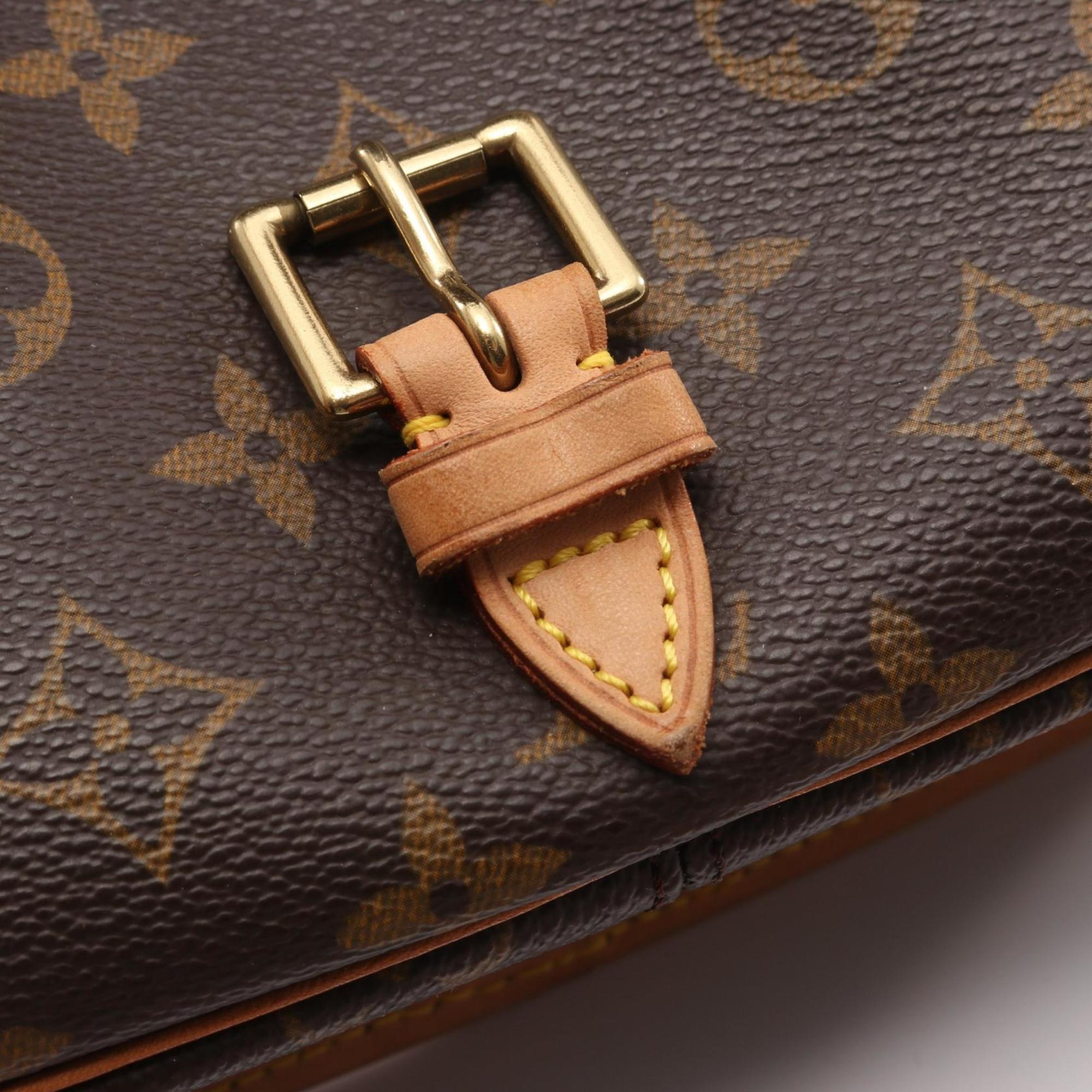 Louis Vuitton Brown Monogram Coated Canvas Leather Shoulder Bag (Pre-Owned)