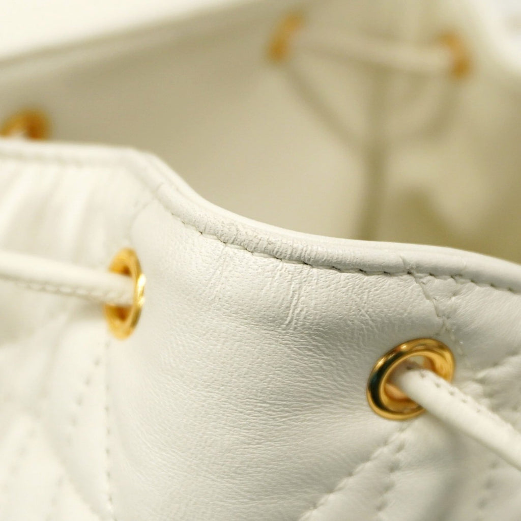 Christian Dior White Leather Backpack (Pre-Owned)