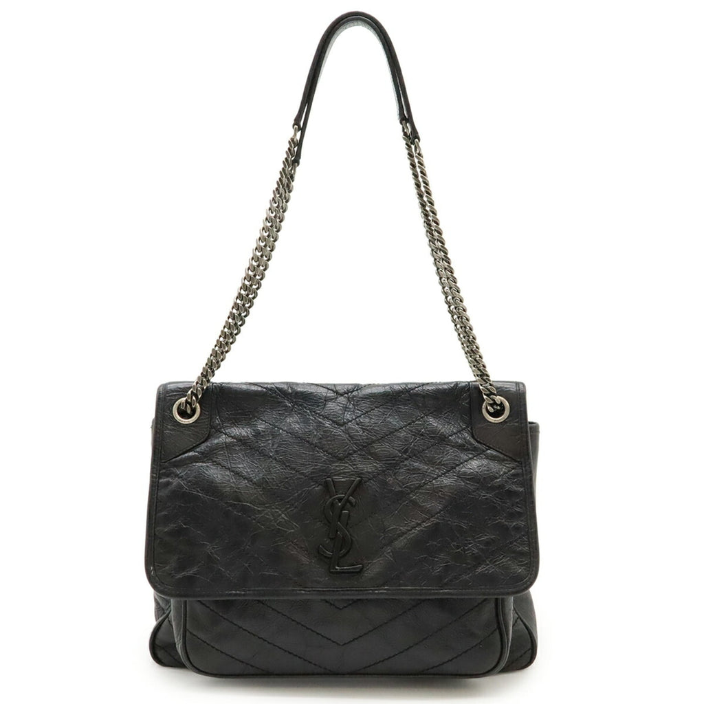Yves Saint Laurent Black Leather Shoulder Bag (Pre-Owned)