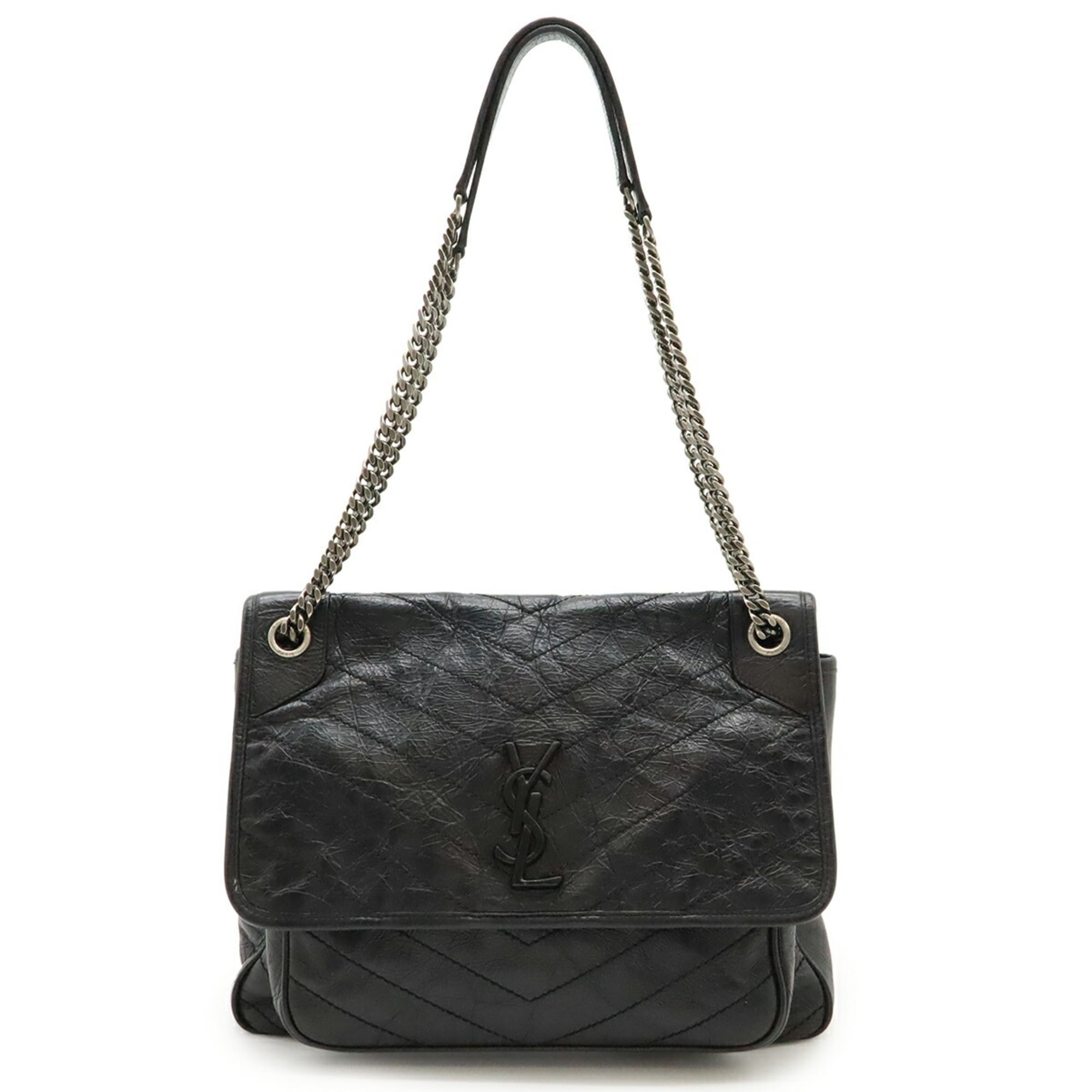 Yves Saint Laurent Black Leather Shoulder Bag (Pre-Owned)