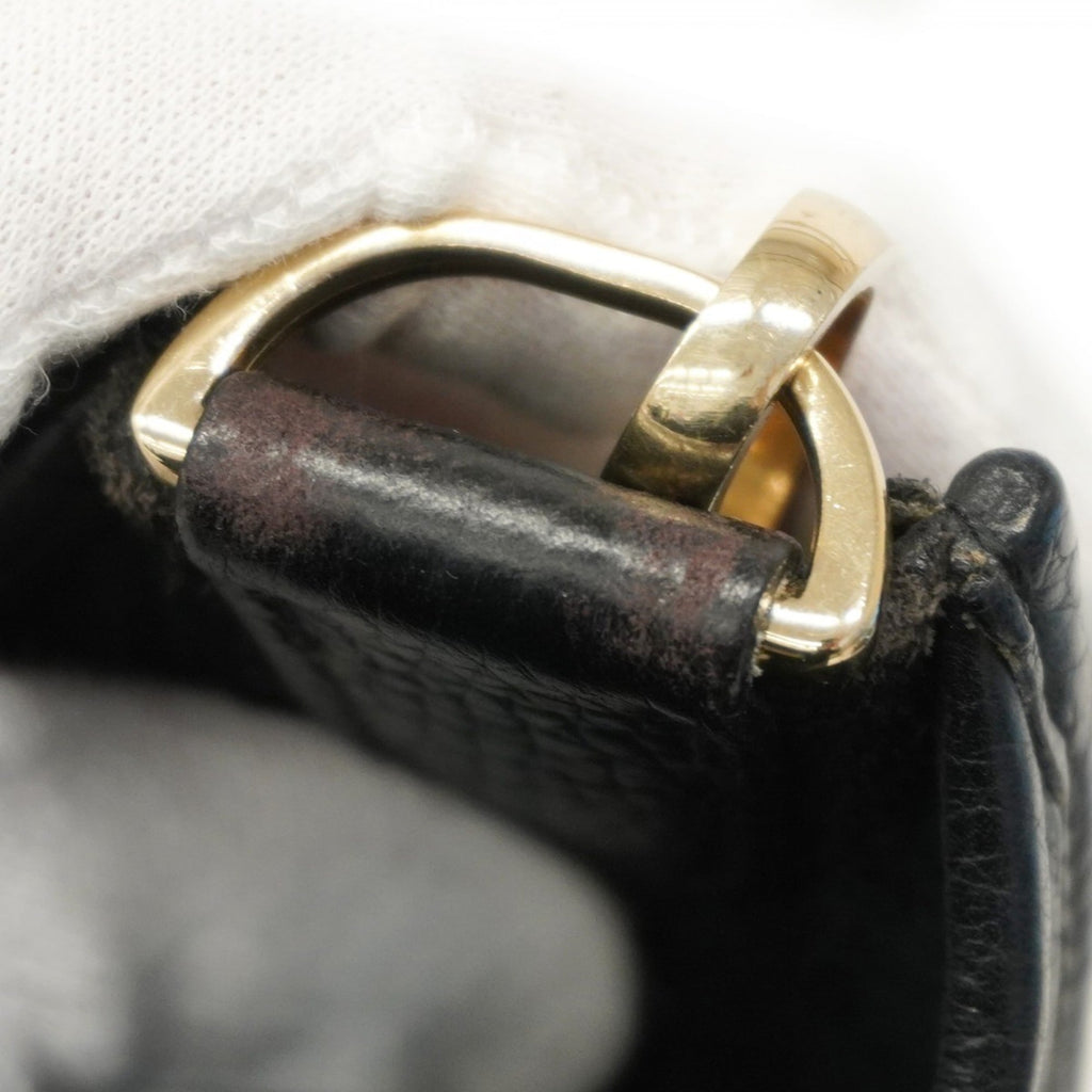 Hermes Black Taurillon Clemence Leather Shoulder Bag (Pre-Owned)