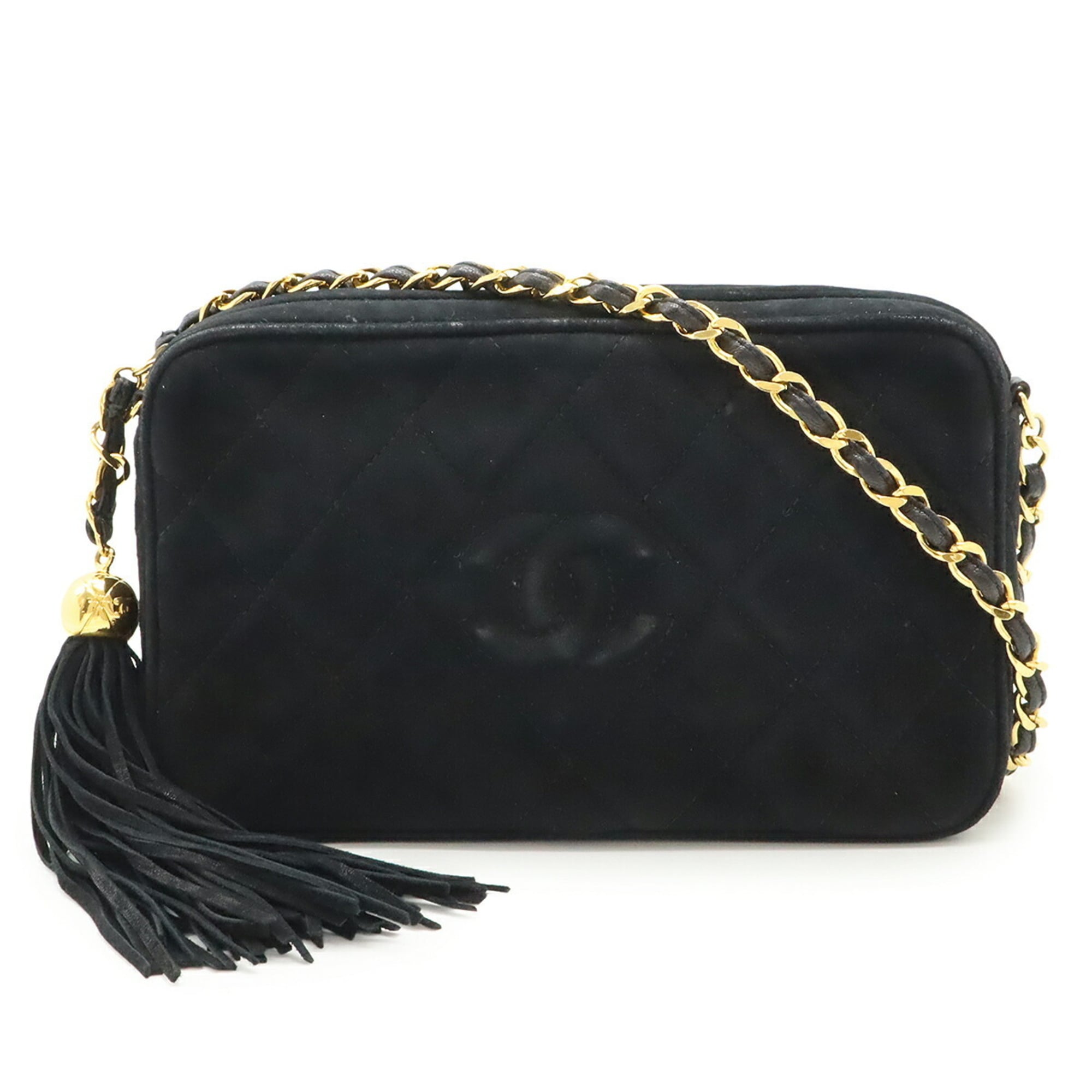 Chanel Black Suede Shoulder Bag (Pre-Owned)