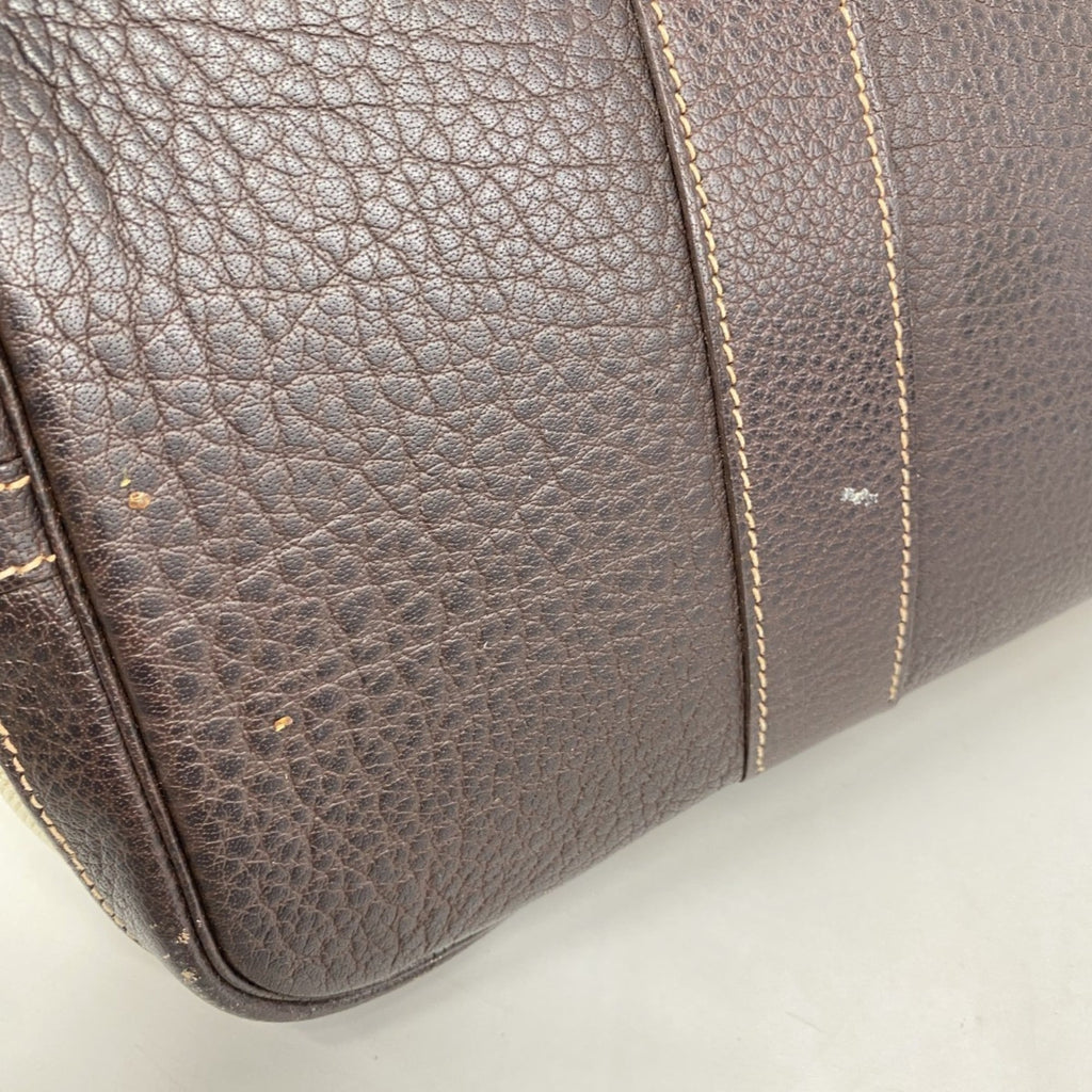 Hermes Brown Toile Officier Tote Bag (Pre-Owned)
