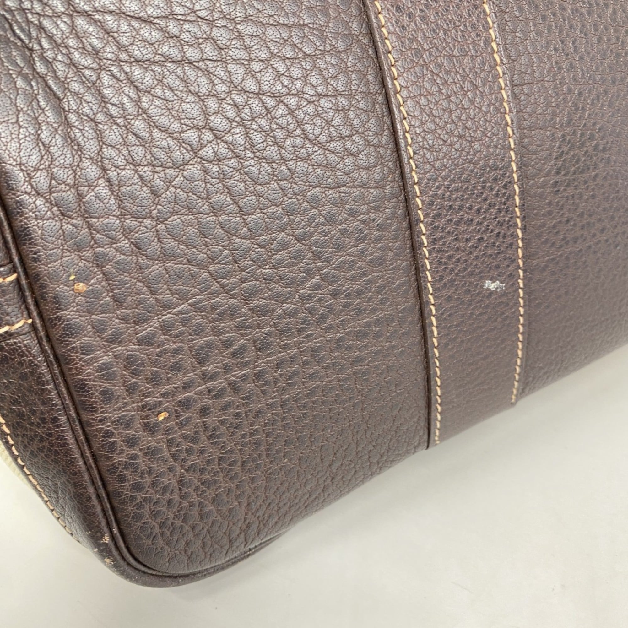 Hermes Brown Toile Officier Tote Bag (Pre-Owned)