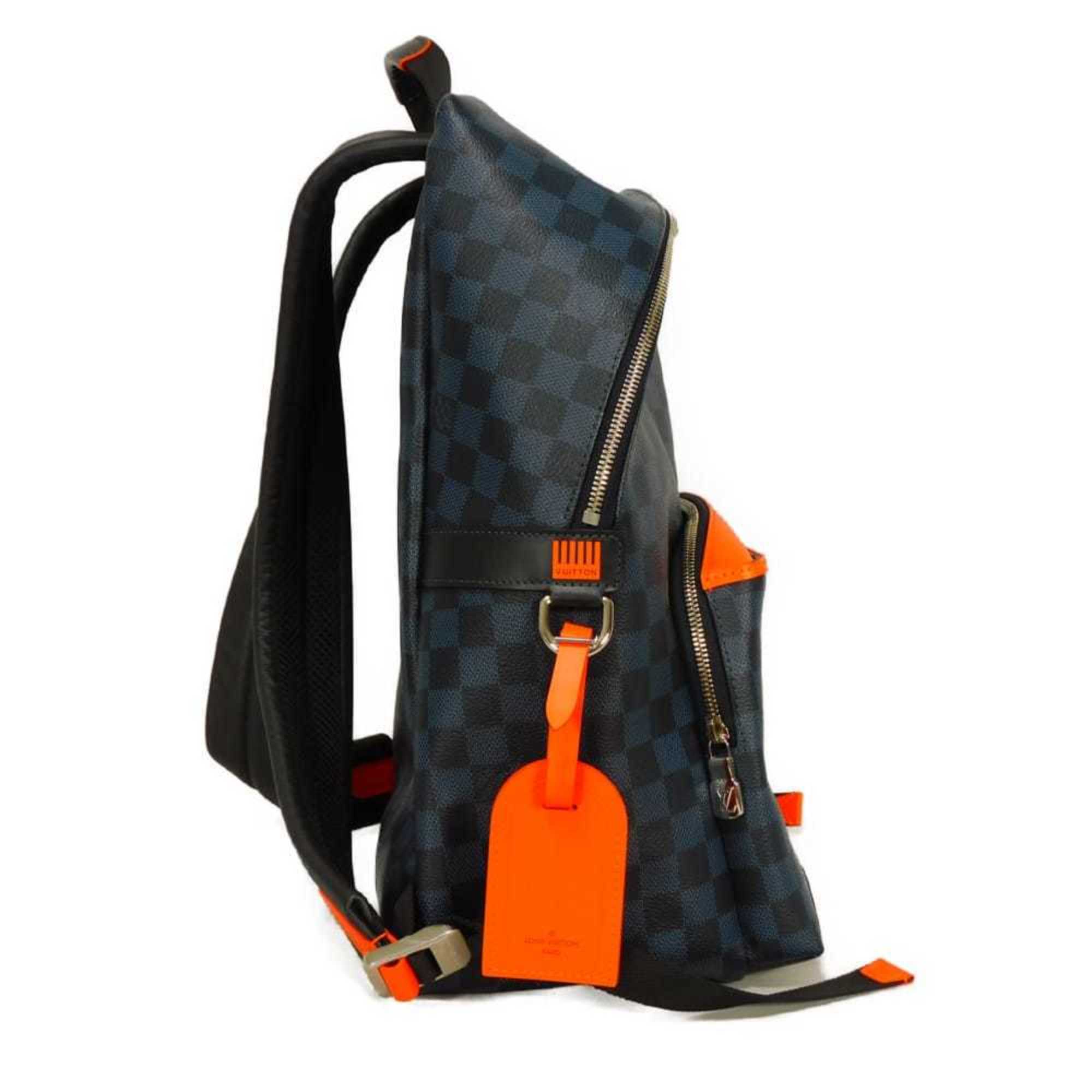 Louis Vuitton Damier Cobalt Navy Orange Damier Canvas Backpack (Pre-Owned)