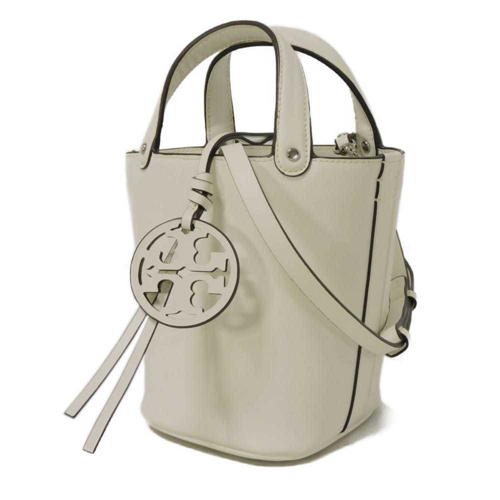 Tory Burch White Leather Handbag Shoulder Bag (Pre-Owned)