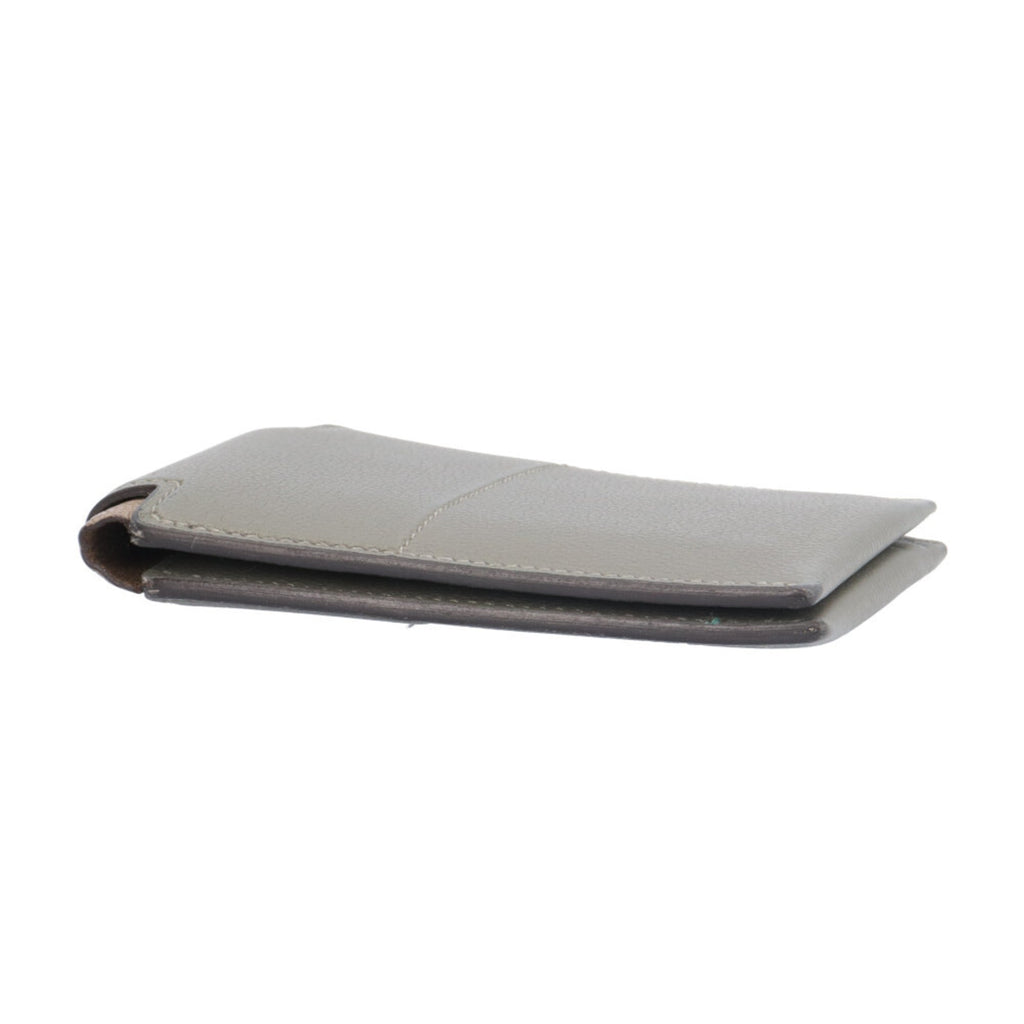 Hermes Gray Chevre Leather Wallet (Bi-Fold) (Pre-Owned)