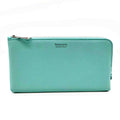 Tiffany Tiffany Blue Leather Long Wallet (Bi-Fold) (Pre-Owned)