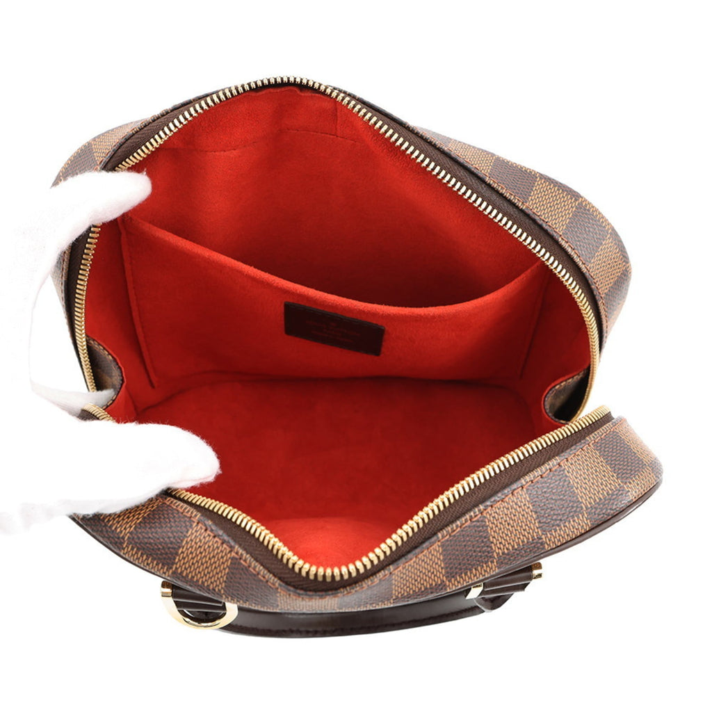 Louis Vuitton Damier Damier Canvas Ebene Red Color Handbag (Pre-Owned)