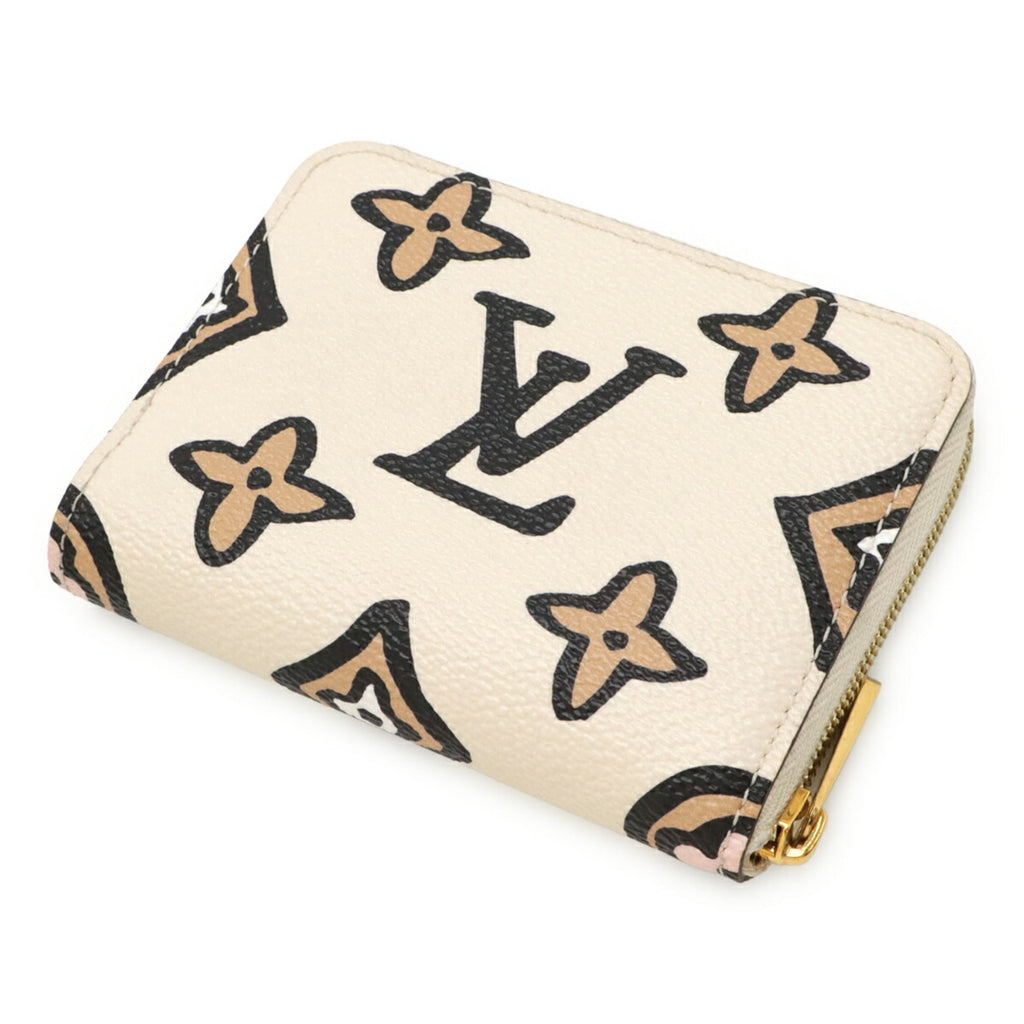 Louis Vuitton Cream Leopard Monogram Canvas Coin Purse/Coin Case (Pre-Owned)