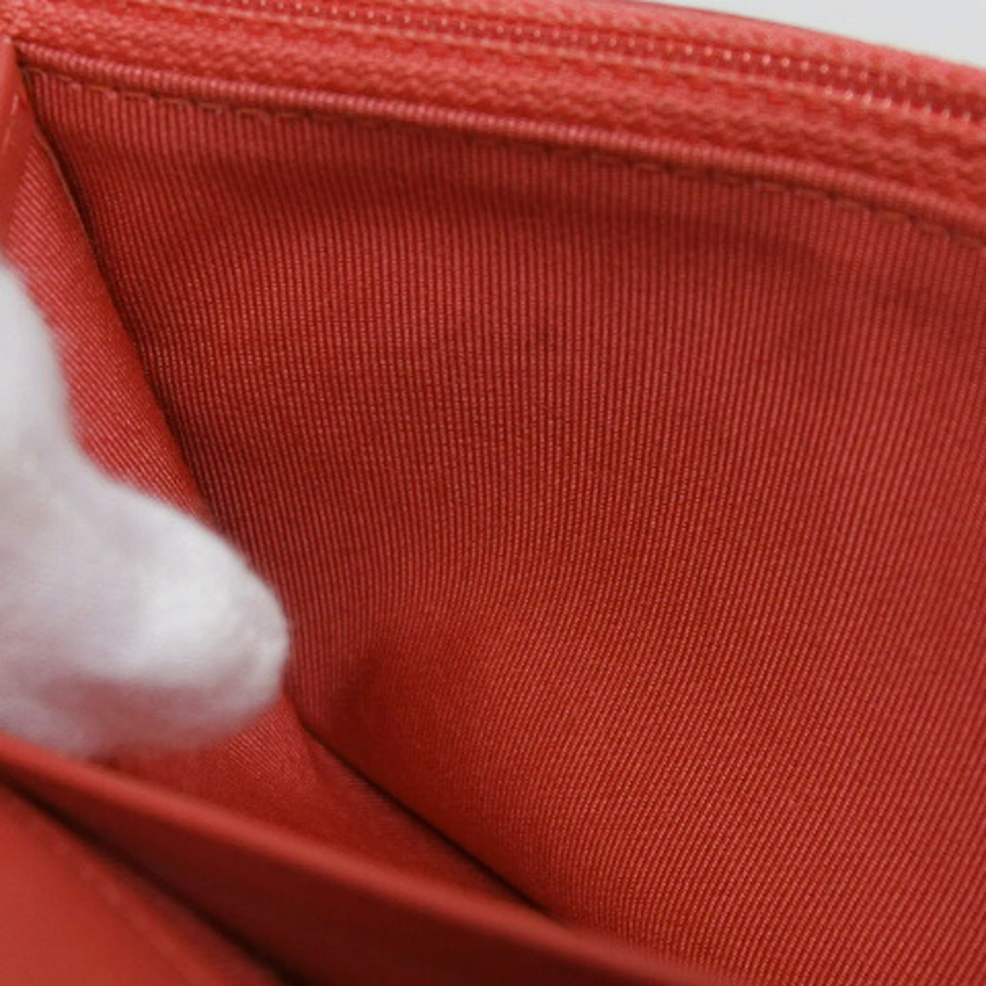 Chanel Matelasse Coral Orange Orange Red Orange Patent Leather Shoulder Bag (Pre-Owned)
